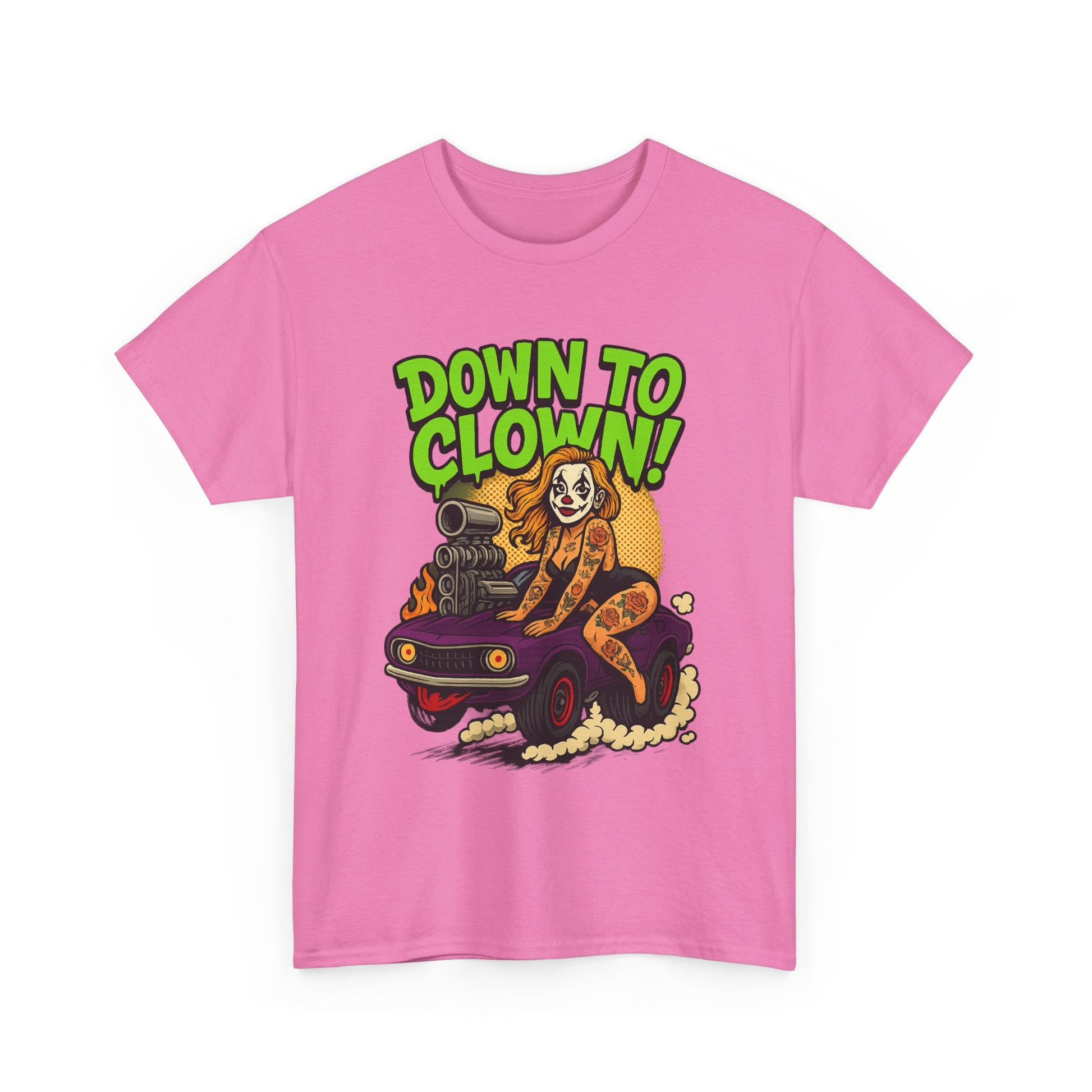 Unisex Graphic Tee | Down to Clown T-Shirt, Fun Statement Shirt, Casual Wear, Gift for Friends, Festivals, Halloween