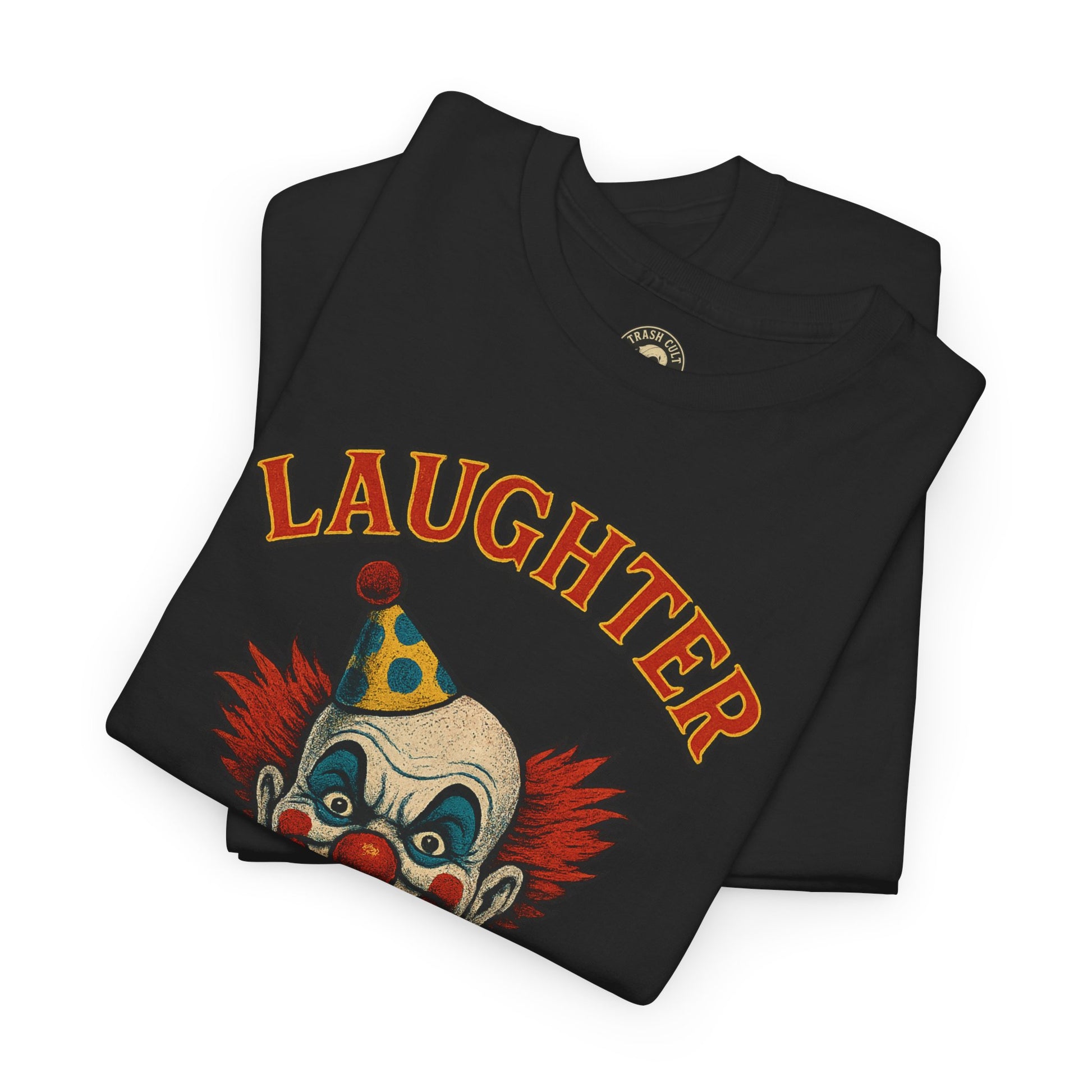 Laughter Isn’t Voluntary Creepy Clown Shirt – Circus Horror Tee – Gildan 5000