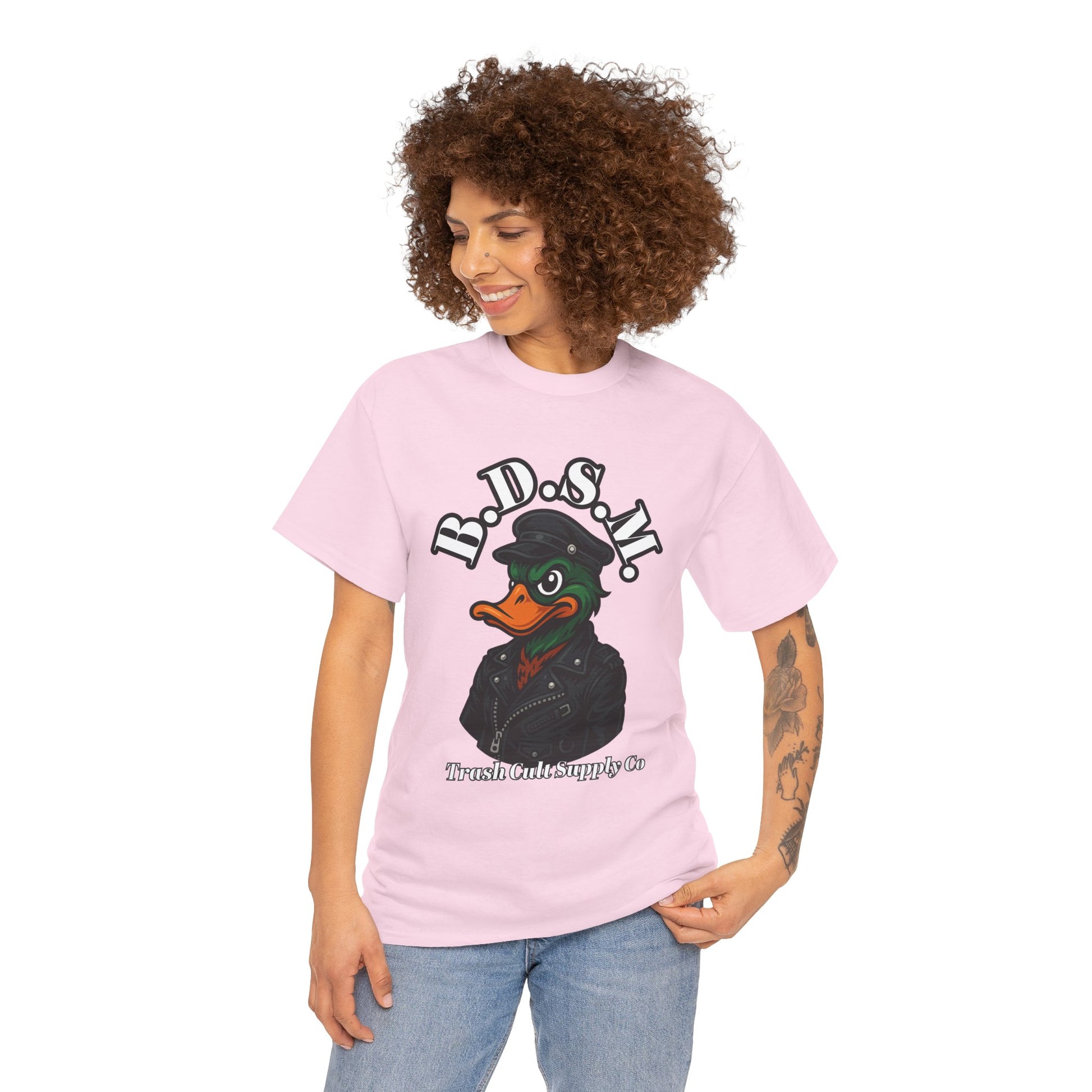 BDSM Mallard Duck Biker Shirt – Funny Biker Duck Tee on Gildan 5000