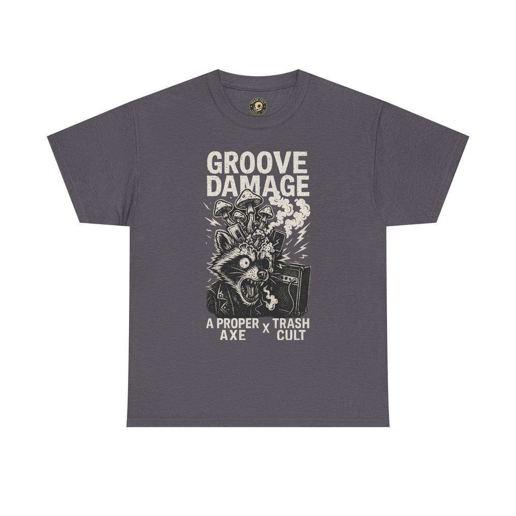 Groove Damage T-Shirt – A Proper Axe x Trash Cult Collab – Stoner Groove Punk Shirt