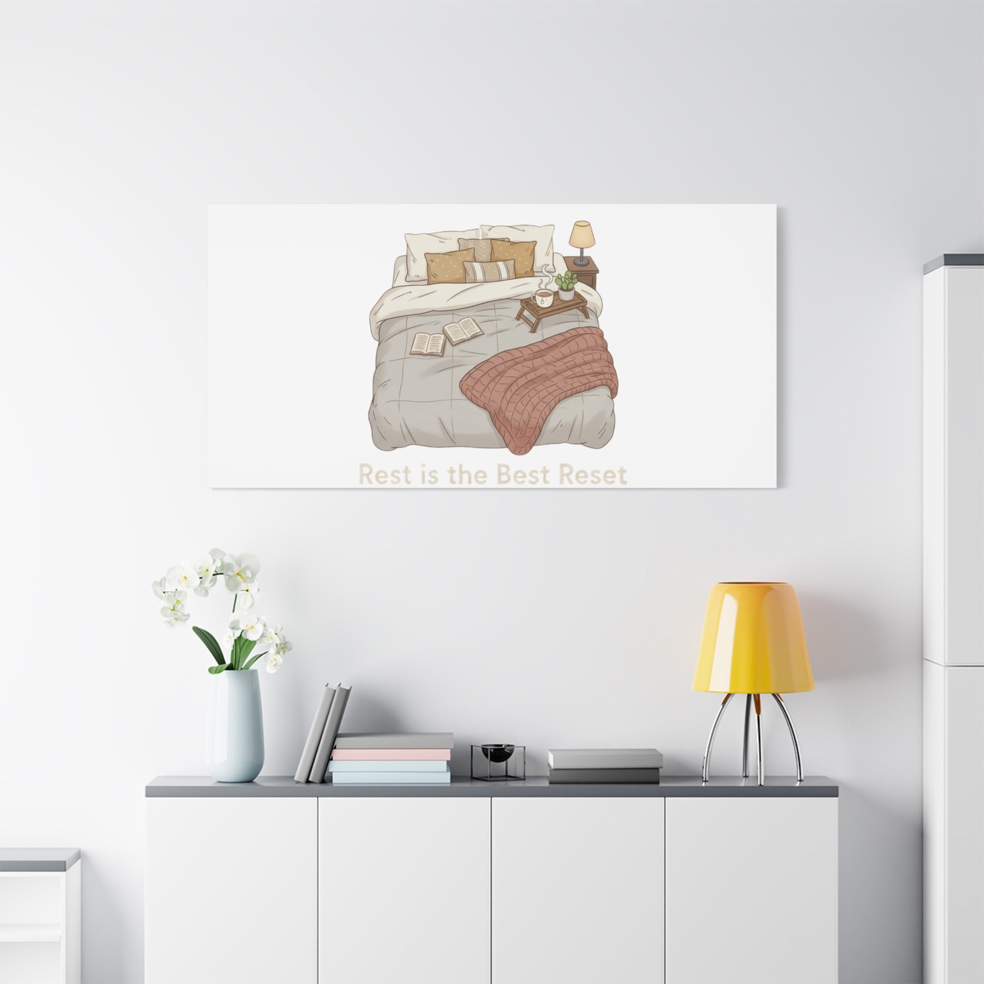 Rest is the Best Reset Canvas | sleepy humor, restful vibes