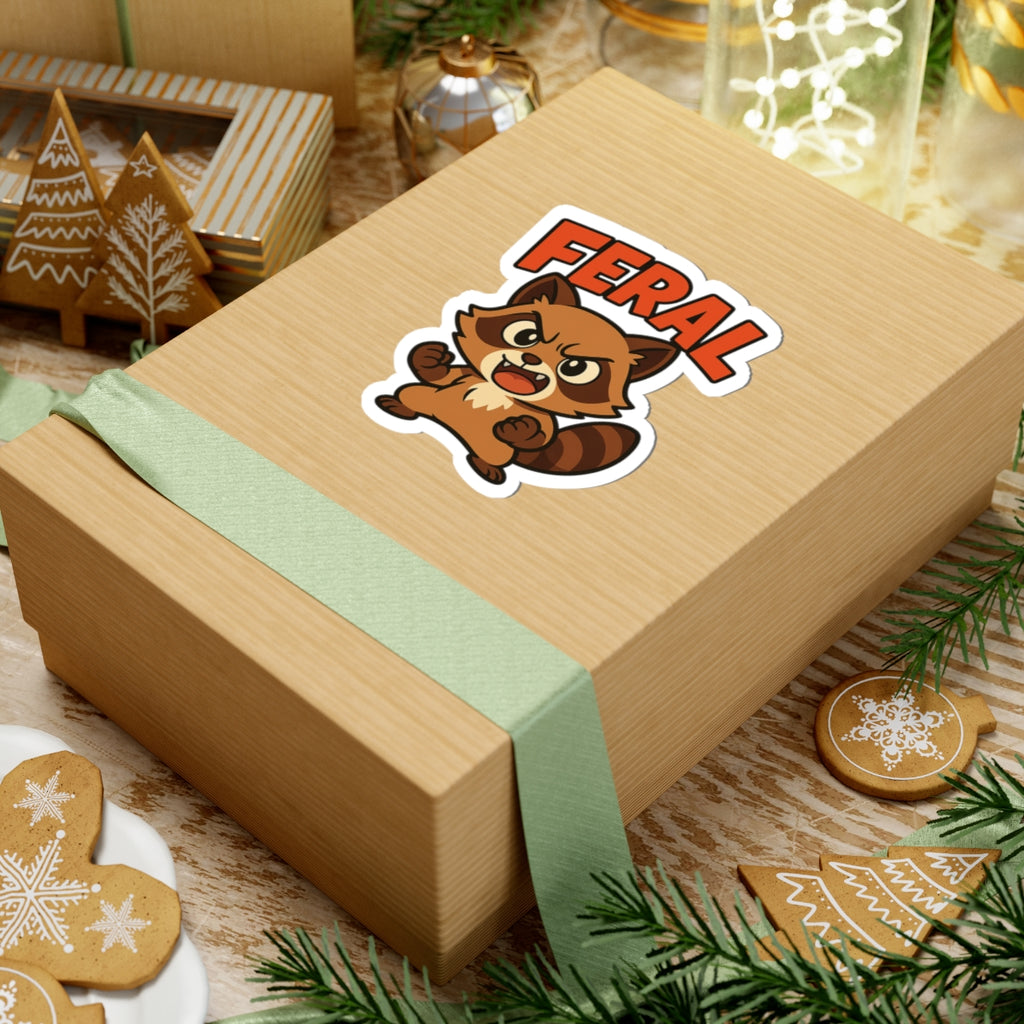 Feral Anime Raccoon Sticker – Bold, Cute, and Unhinged