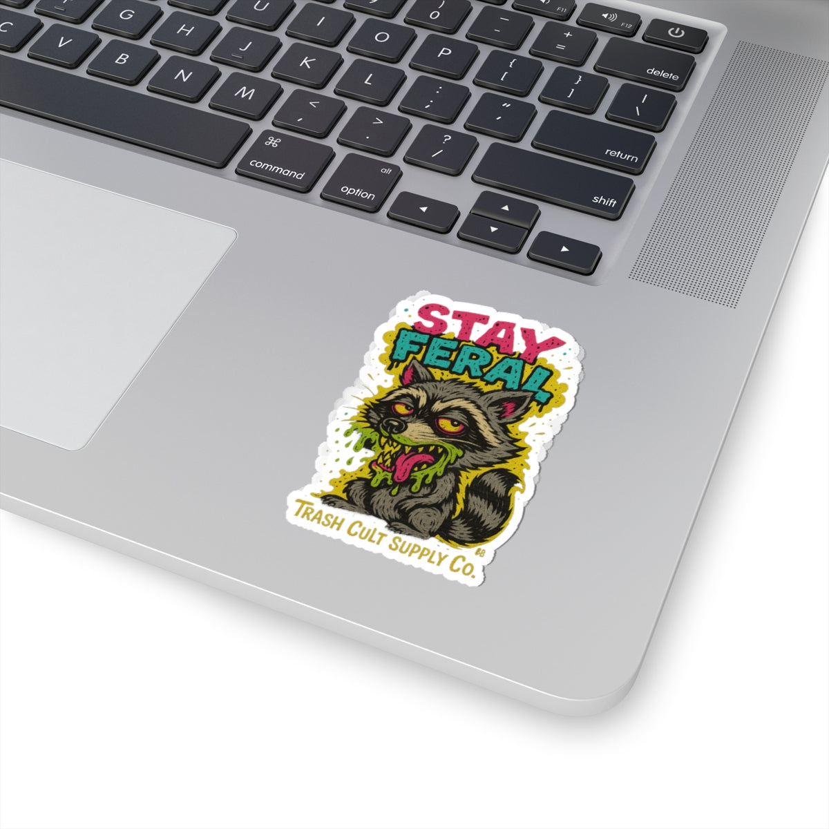 Stay Feral Kiss-Cut Stickers, Fun Laptop Decals, Wild Animal Art, Unique Gift for Nature Lovers, Colorful Wall Decor