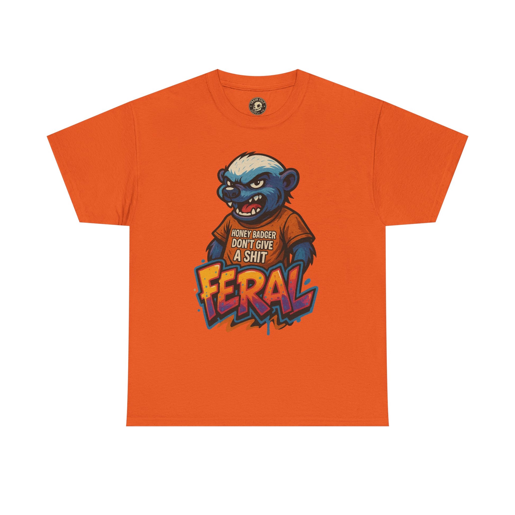 Feral Graphic Tee, Unisex Heavy Cotton T-Shirt for Casual Wear, Gift for Animal Lovers, Unique Streetwear, Funny Graphic Shirt