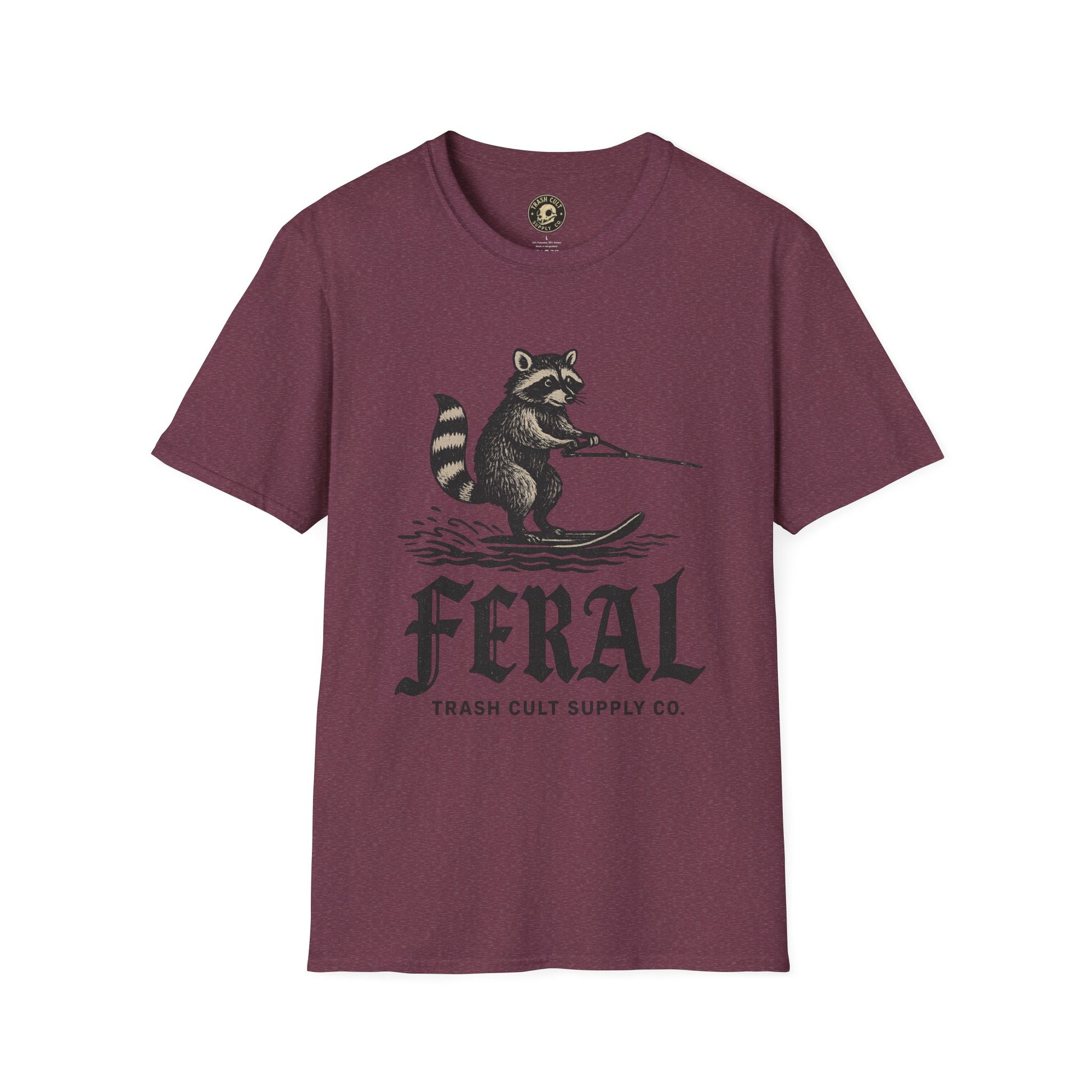 Feral Water Skiing Raccoon Vintage Shirt – Trash Cult Supply Co. | Gildan 2000 Softstyle