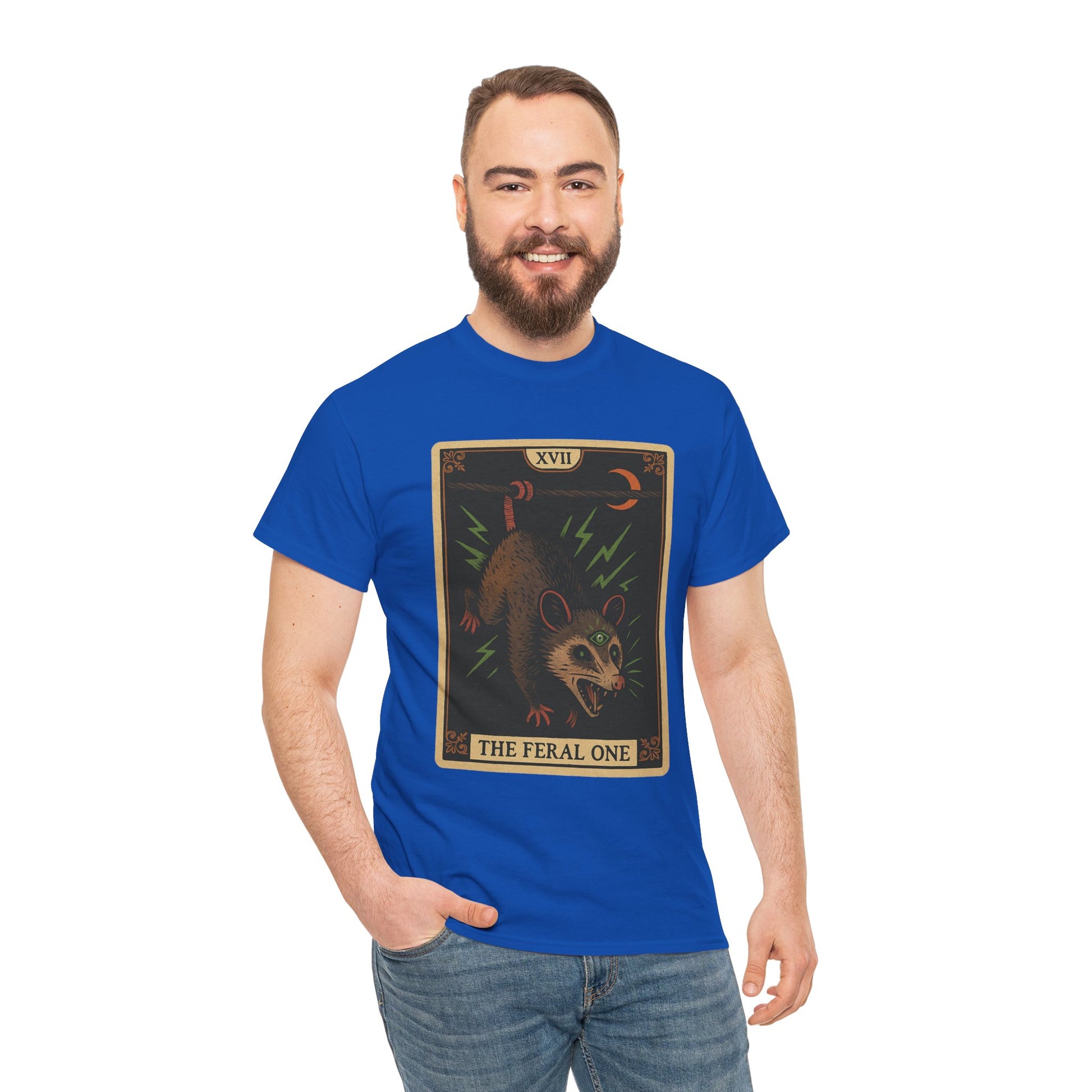Feral One Graphic Tee - Quirky Unisex T-Shirt, Vintage Inspired, Animal Art, Casual Wear, Gifts for Him/Her