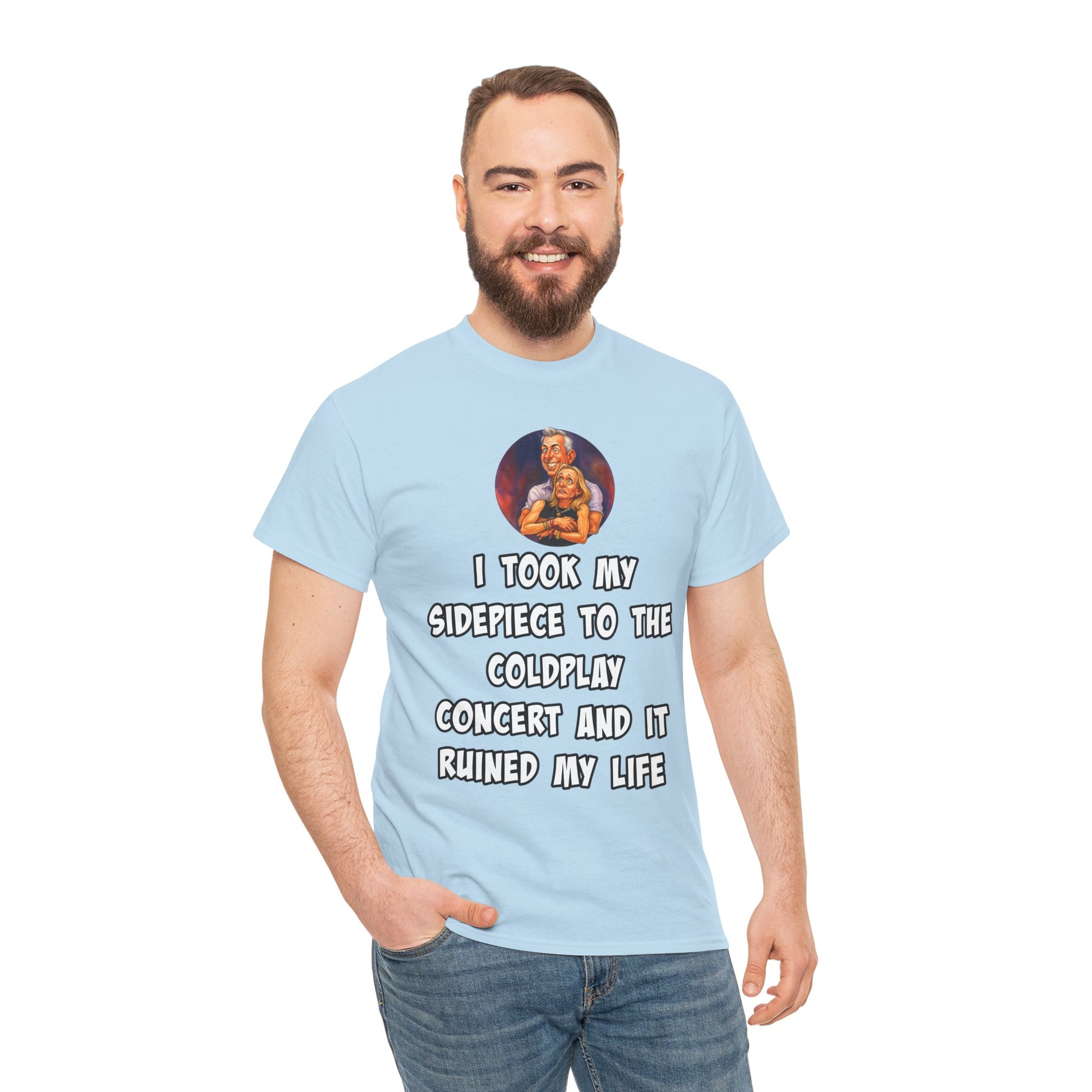 Funny CEO Concert Shirt – “I Took My Sidepiece to the Coldplay Concert” Meme Tee – Gildan 5000