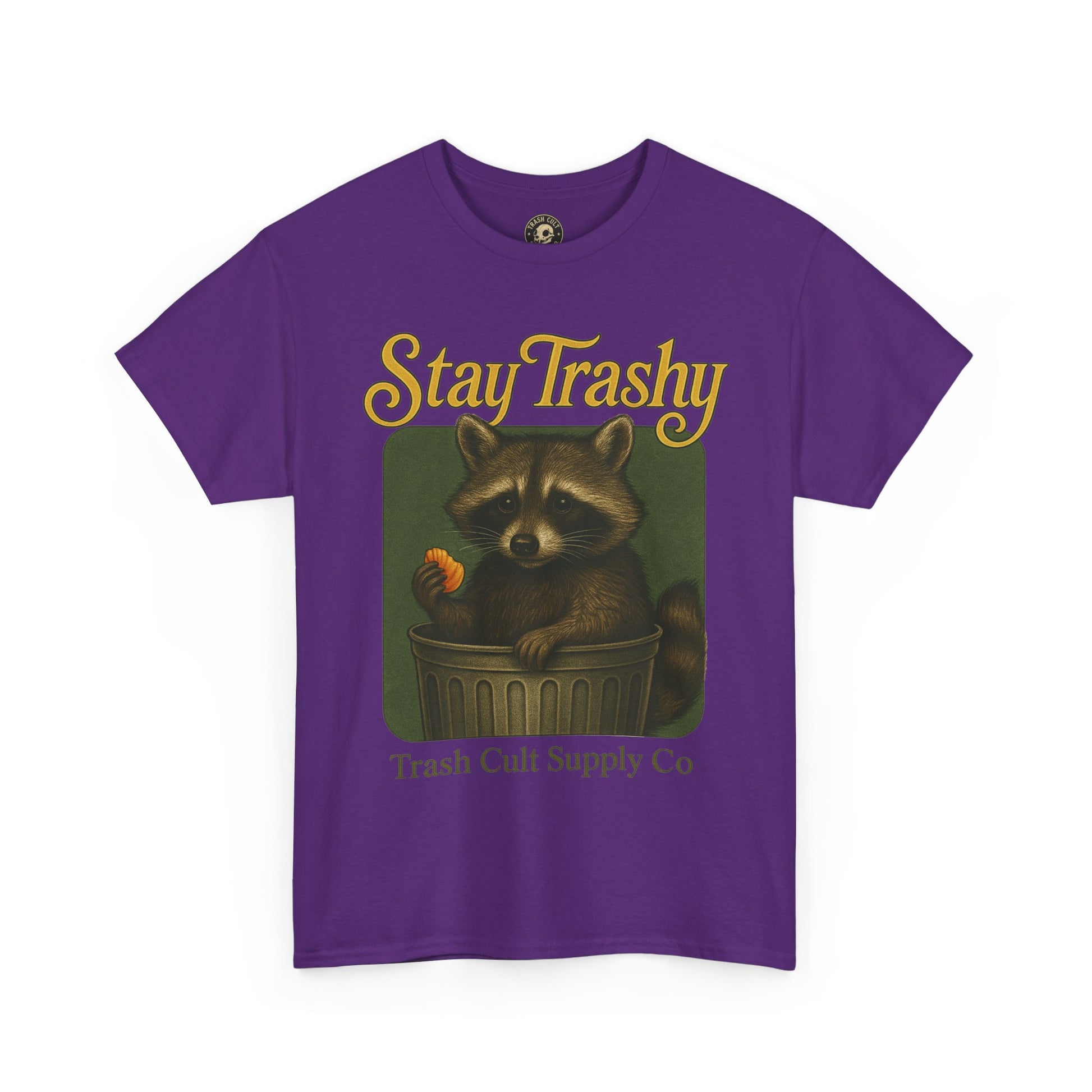 Stay Trashy Raccoon T-Shirt – Vintage-Style Cute Trash Panda | Trash Cult Supply Co | Gildan 5000