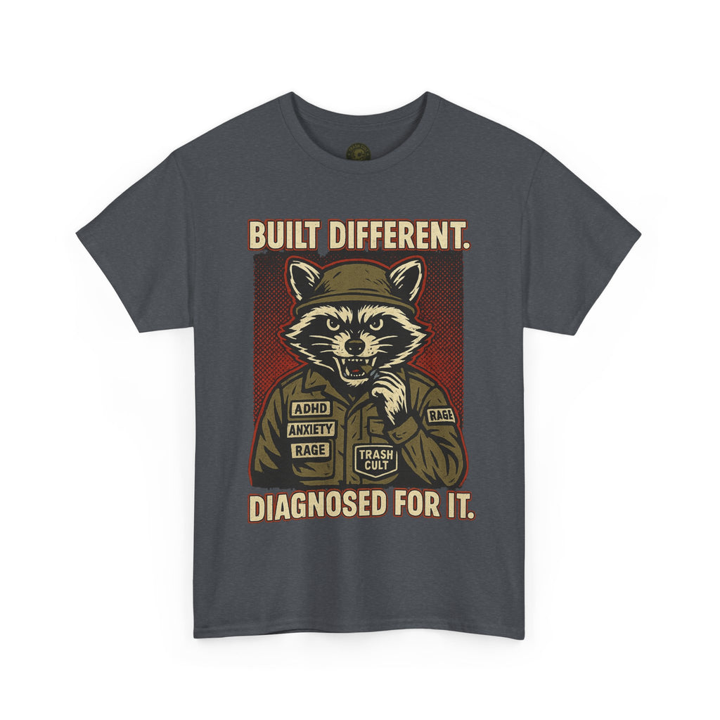 Built Different Diagnosed For It Military Raccoon Shirt – Gildan 5000