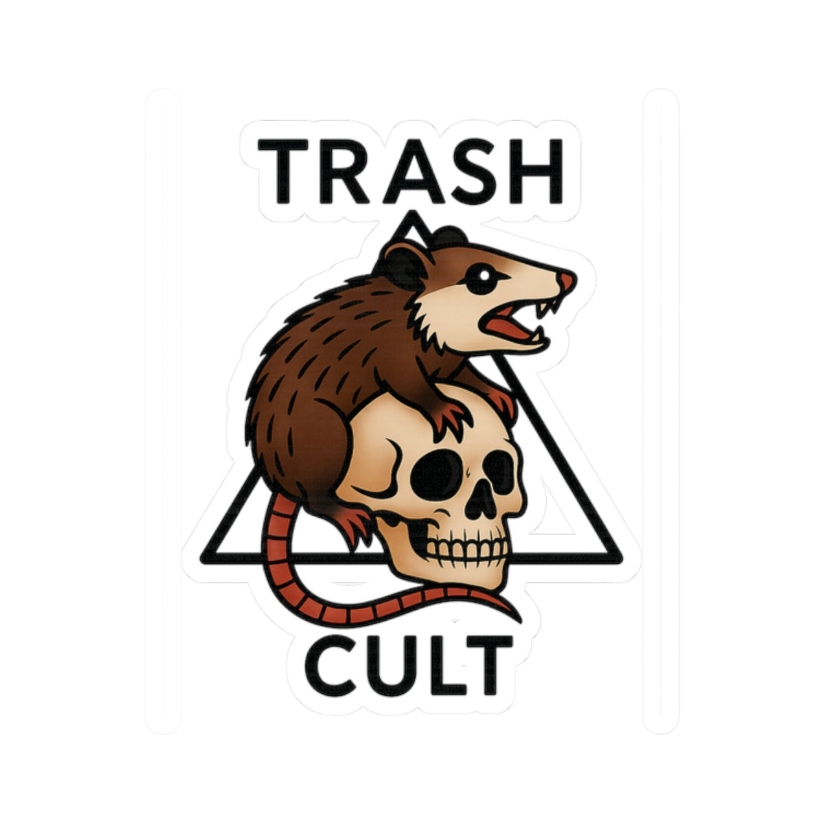 Trash Cult Kiss-Cut Stickers | Edgy Art Stickers, Laptop Decoration, Unique Gifts, Cool Sticker Pack, Street Style Decor