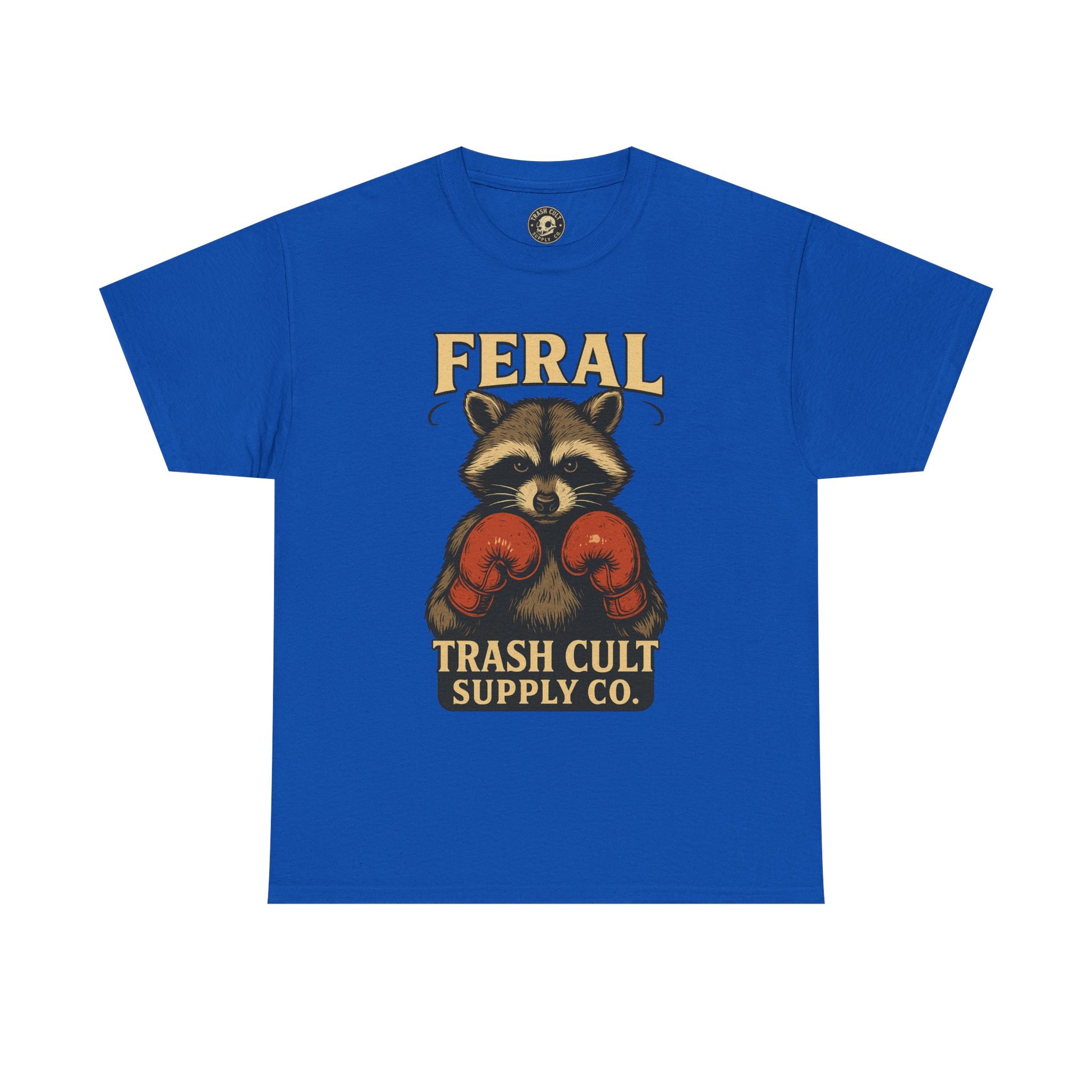 Feral Raccoon Tee - Unisex Heavy Cotton Tee, Cute Animal Shirt, Trendy Graphic Tee, Fun Gift for Animal Lovers, Casual Everyday Wear