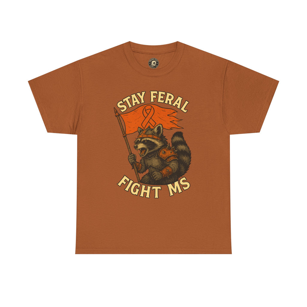 Stay Feral Fight MS Raccoon warrior shirt