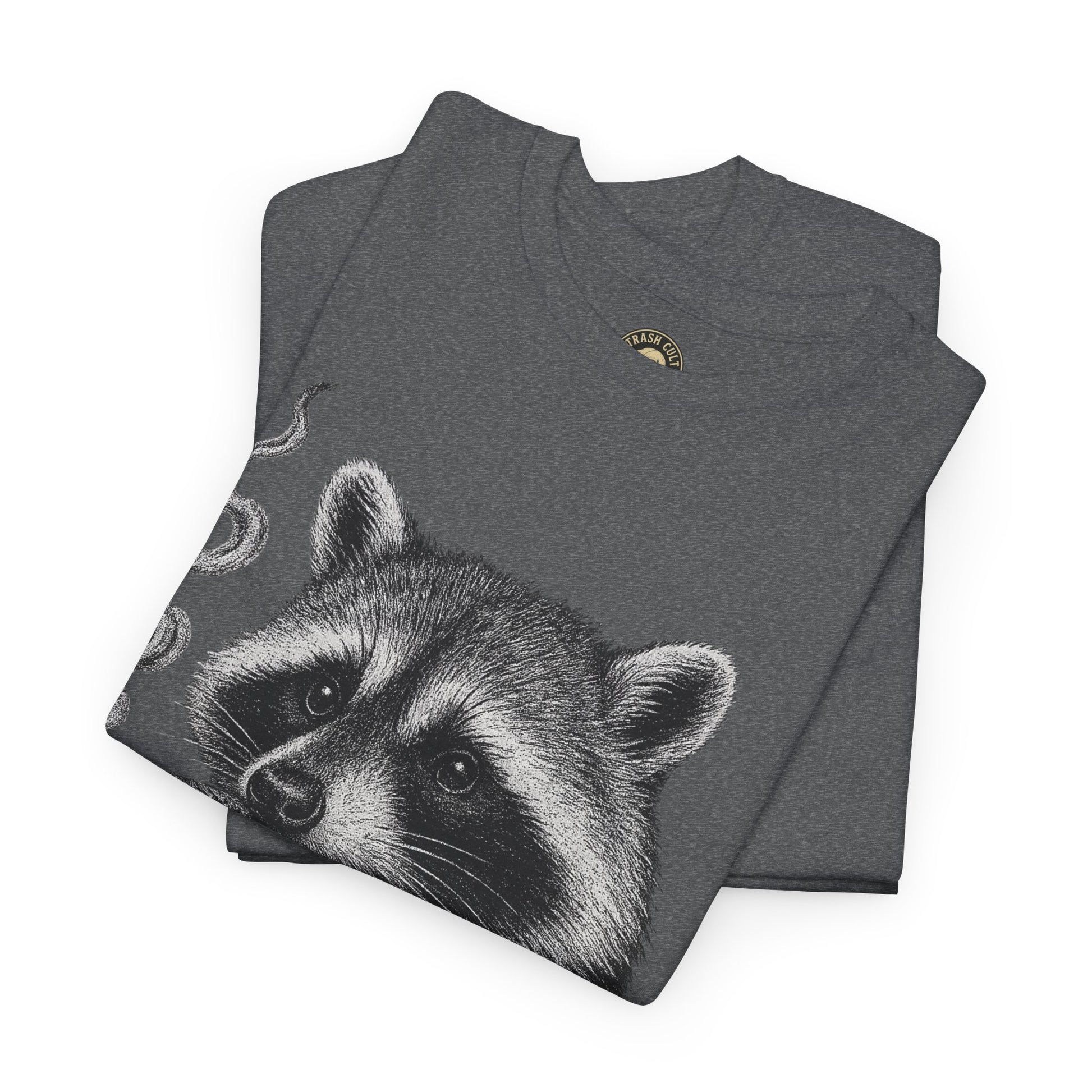 Monochrome Raccoon Cigar Shirt – Trash Cult Supply Co. | Gildan 5000 Tee