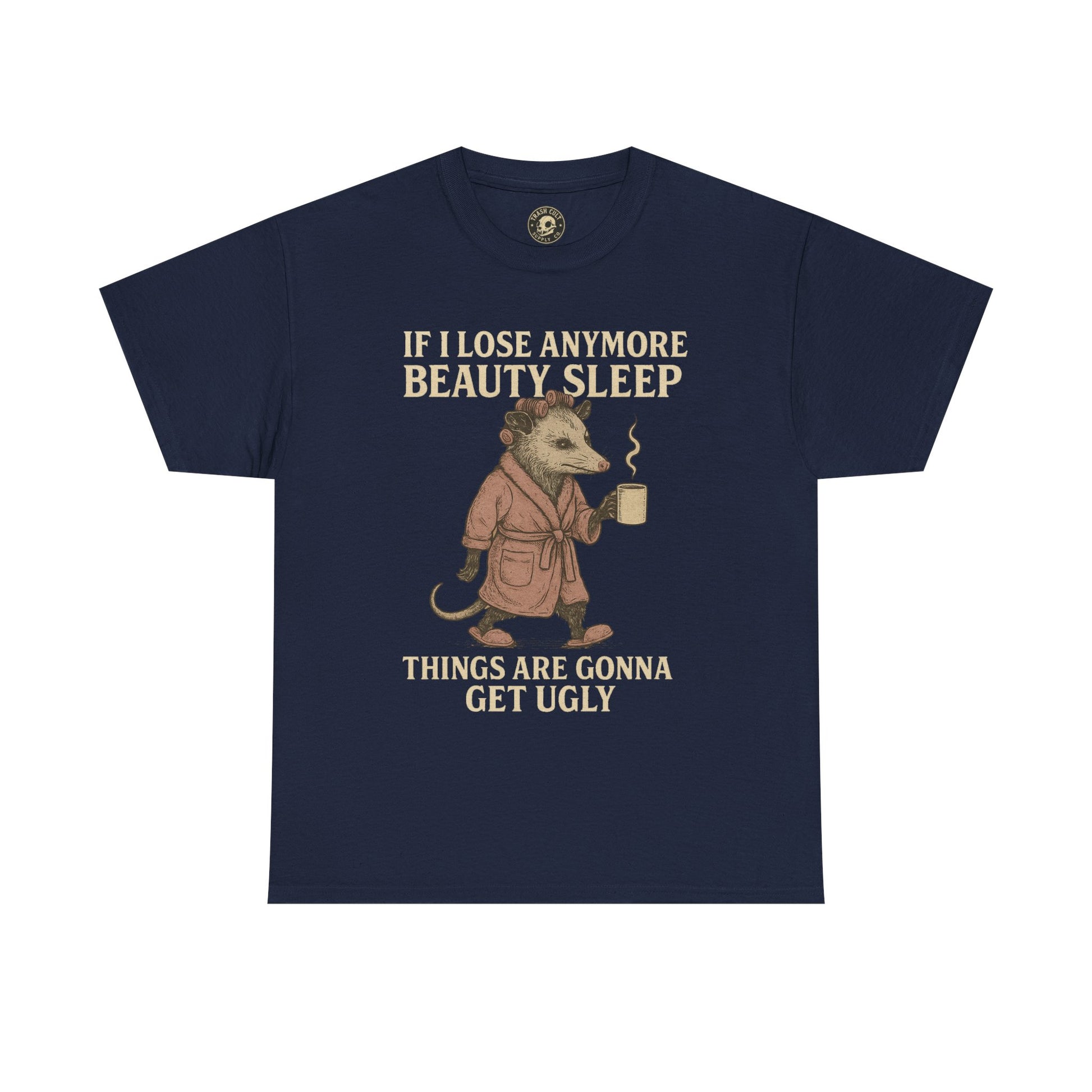 Funny Unisex Heavy Cotton Tee - "If I Lose Anymore Beauty Sleep, Things Are Gonna Get Ugly" - Gift, Sleepwear, Humor, Casual Wear, [...]