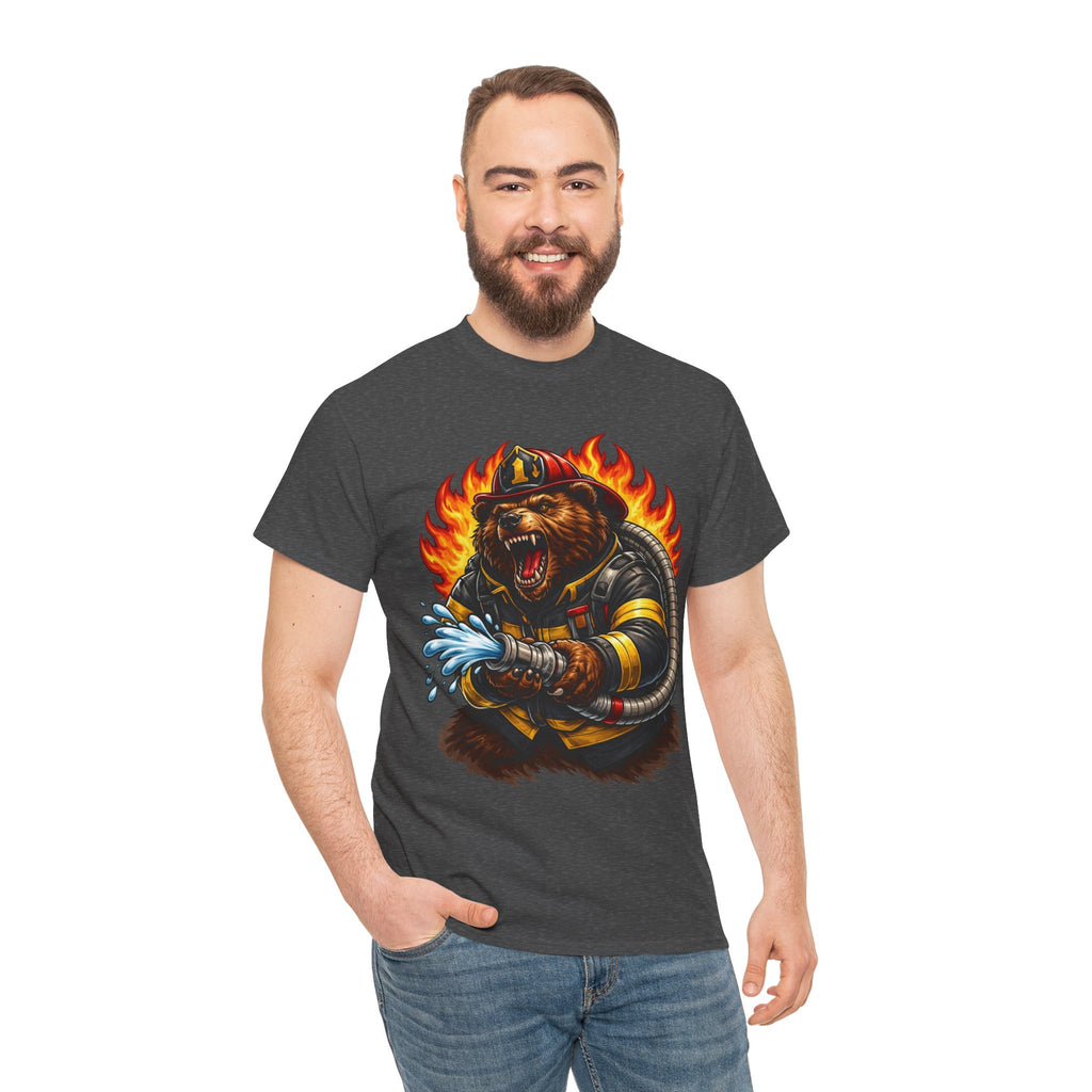 Firefighter Bear T-Shirt – Brave Fireman Graphic Tee