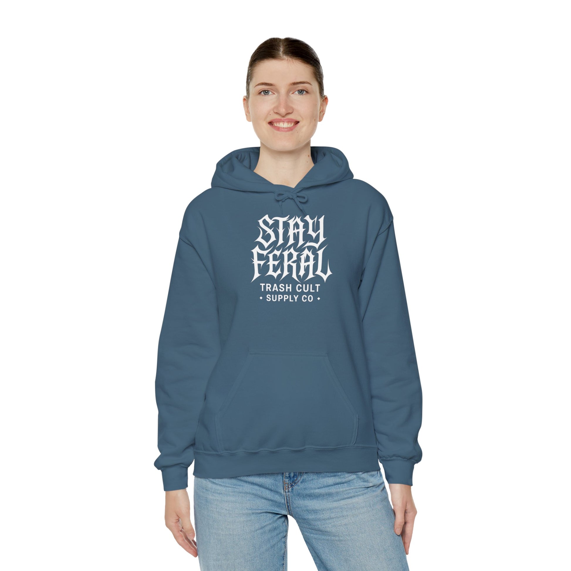 Stay Feral Gothic Hoodie – Trash Cult Supply Co Unisex Pullover