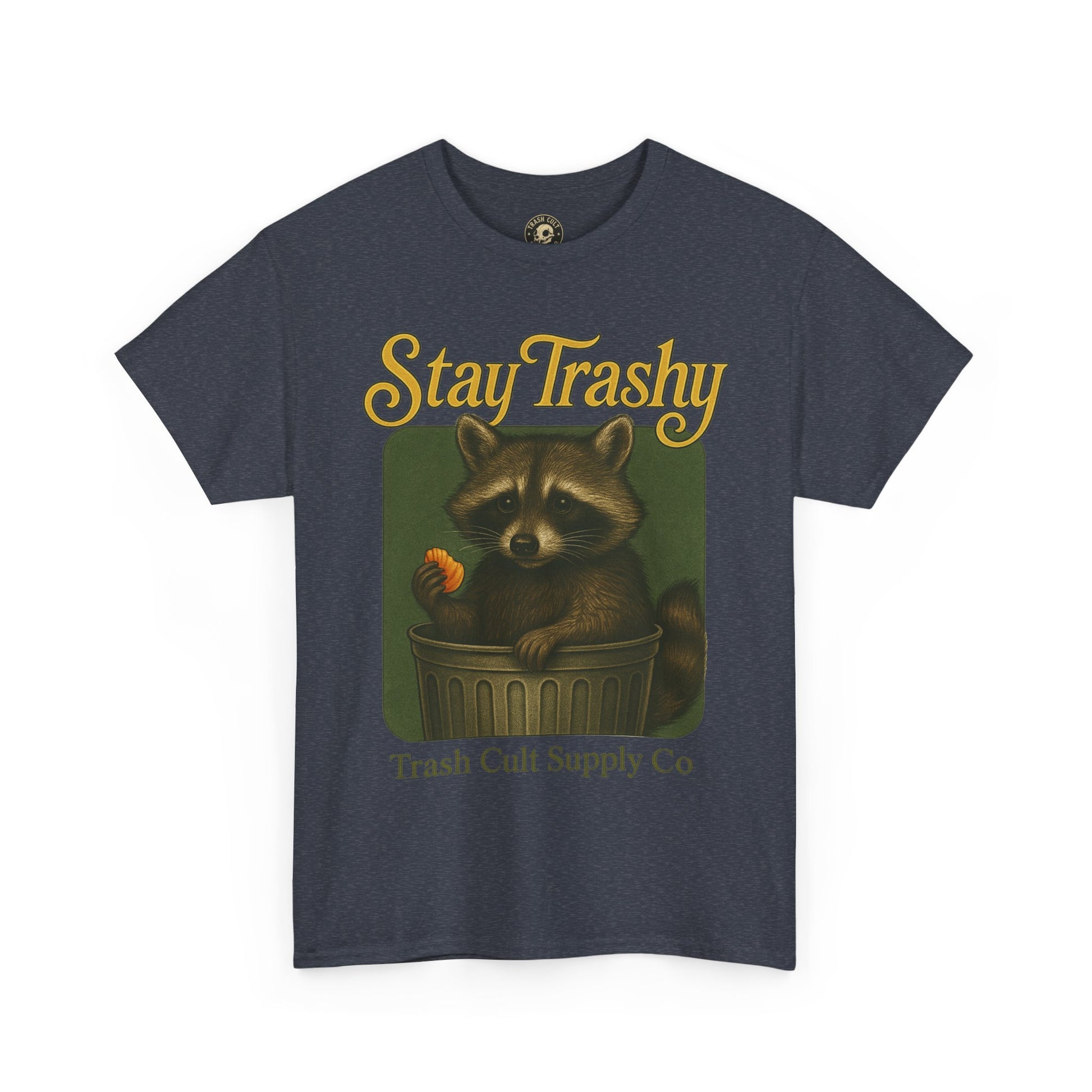 Stay Trashy Raccoon T-Shirt – Vintage-Style Cute Trash Panda | Trash Cult Supply Co | Gildan 5000