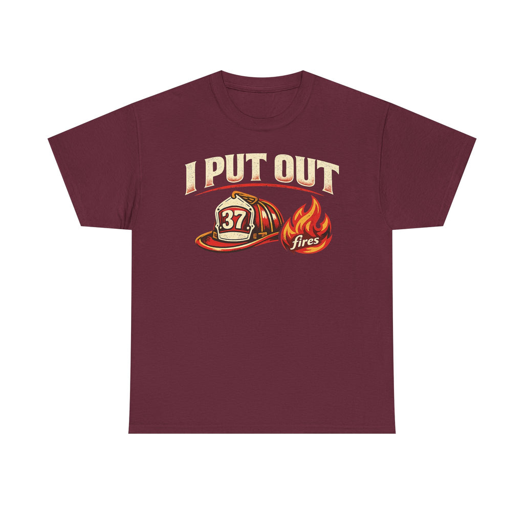 Firefighter Tee — "I Put Out Fires" Helmet Graphic