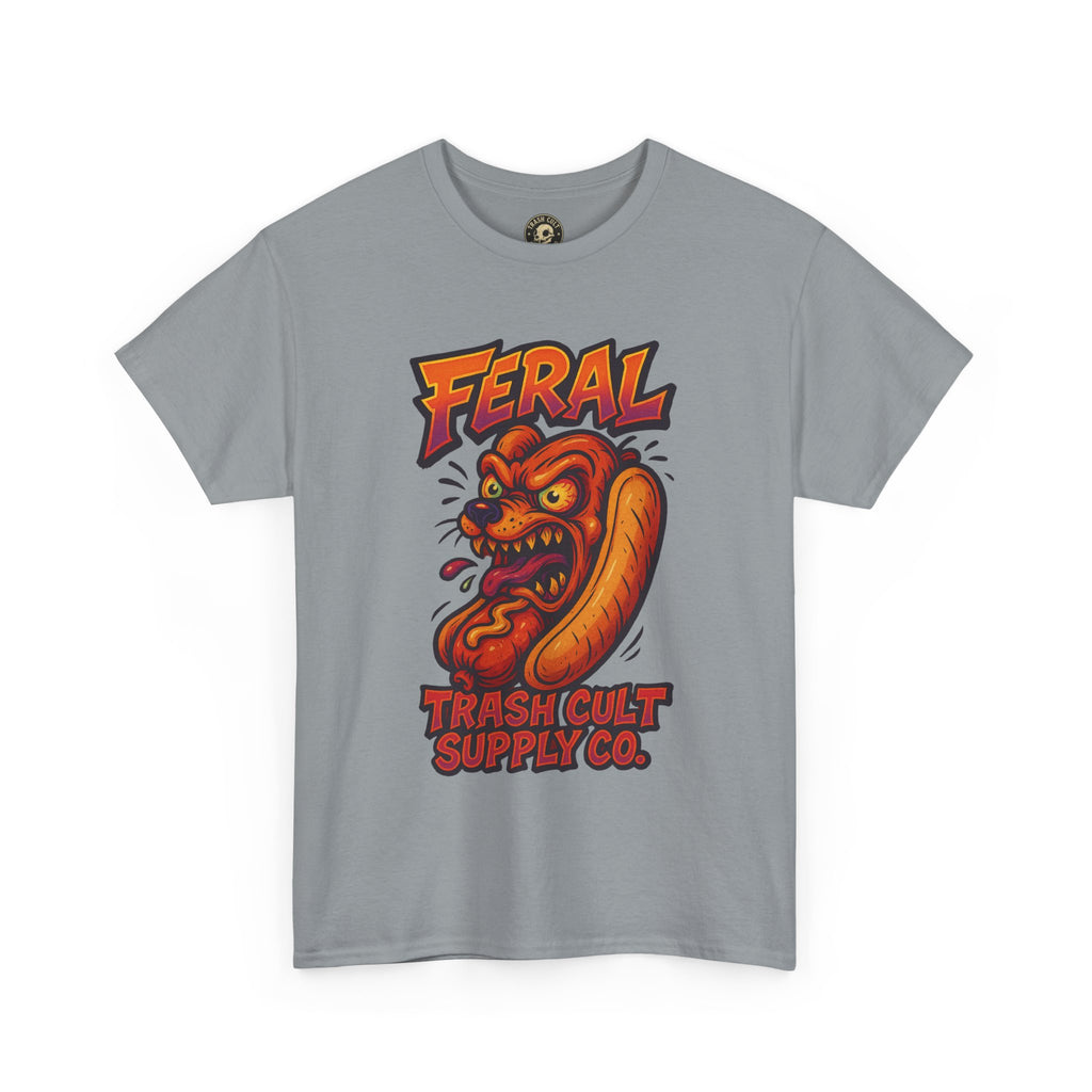 Feral Hot Dog Shirt – Bold Trashcore Art Tee | Trash Cult Supply Co | Gildan 5000 Unisex Fit