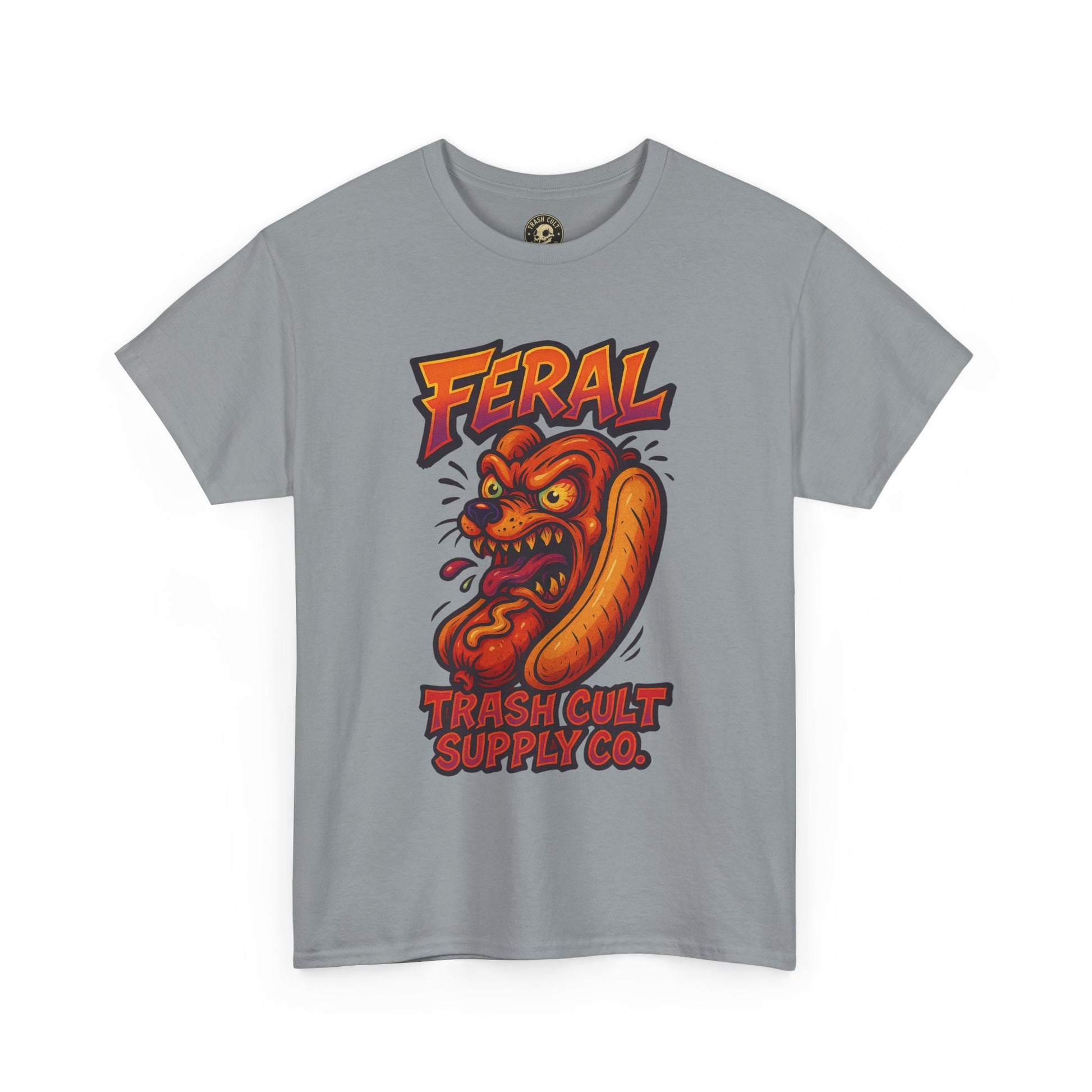 Feral Hot Dog Shirt – Bold Trashcore Art Tee | Trash Cult Supply Co | Gildan 5000 Unisex Fit