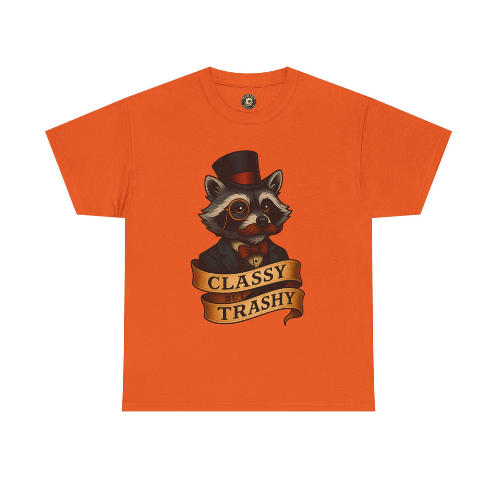 Classy Trashy Raccoon Tee, Unisex Heavy Cotton Tee, Funny Animal Shirt, Unique Gift, Casual Wear, Vintage Style T-Shirt