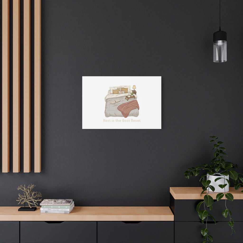 Rest is the Best Reset Canvas | sleepy humor, restful vibes