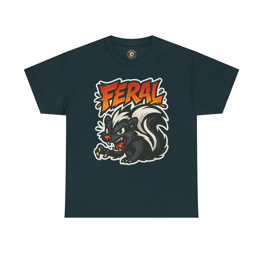 Feral  Skunk Graphic Tee, Cool T-Shirt, Streetwear Style, Unique Gift, Animal Lover Apparel, Fun Casual Wear