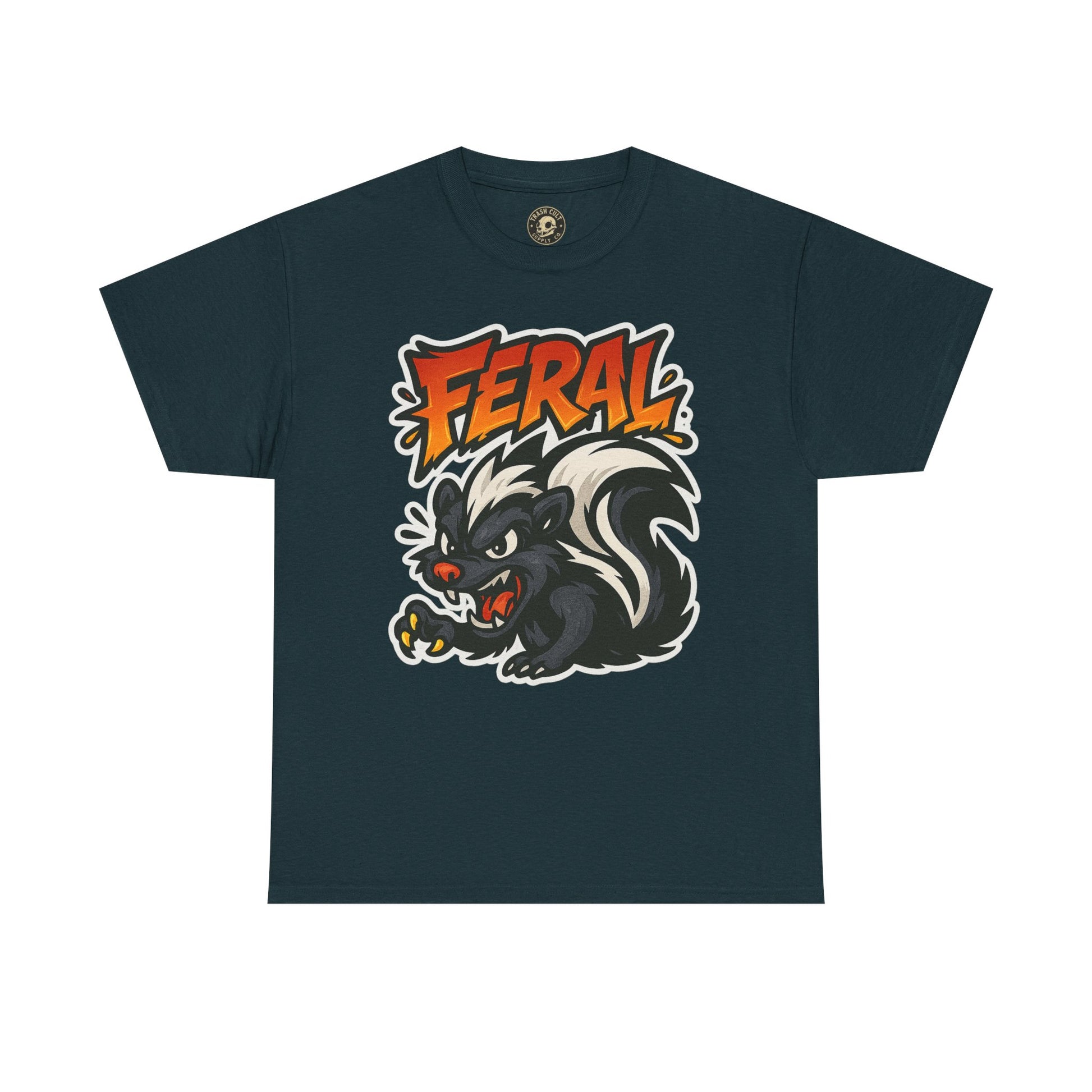 Feral  Skunk Graphic Tee, Cool T-Shirt, Streetwear Style, Unique Gift, Animal Lover Apparel, Fun Casual Wear