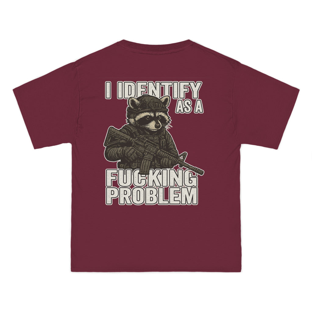 Armed Raccoon “I Identify as a F***ing Problem” T-Shirt – Trash Cult Supply Co.