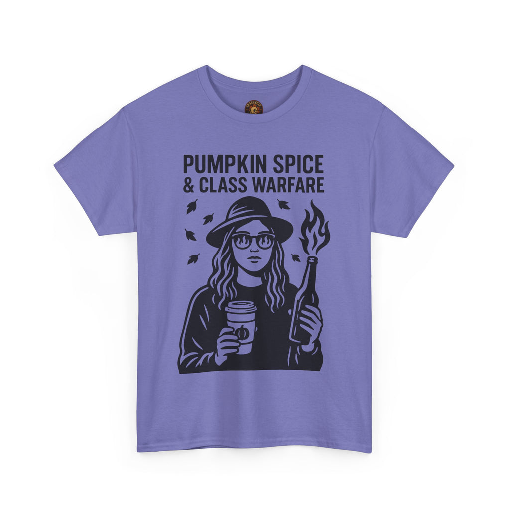 Pumpkin Spice & Class Warfare Shirt – Fall Riot Girl Graphic Tee – Fall of Humanity Collection – Trash Cult Supply Co.
