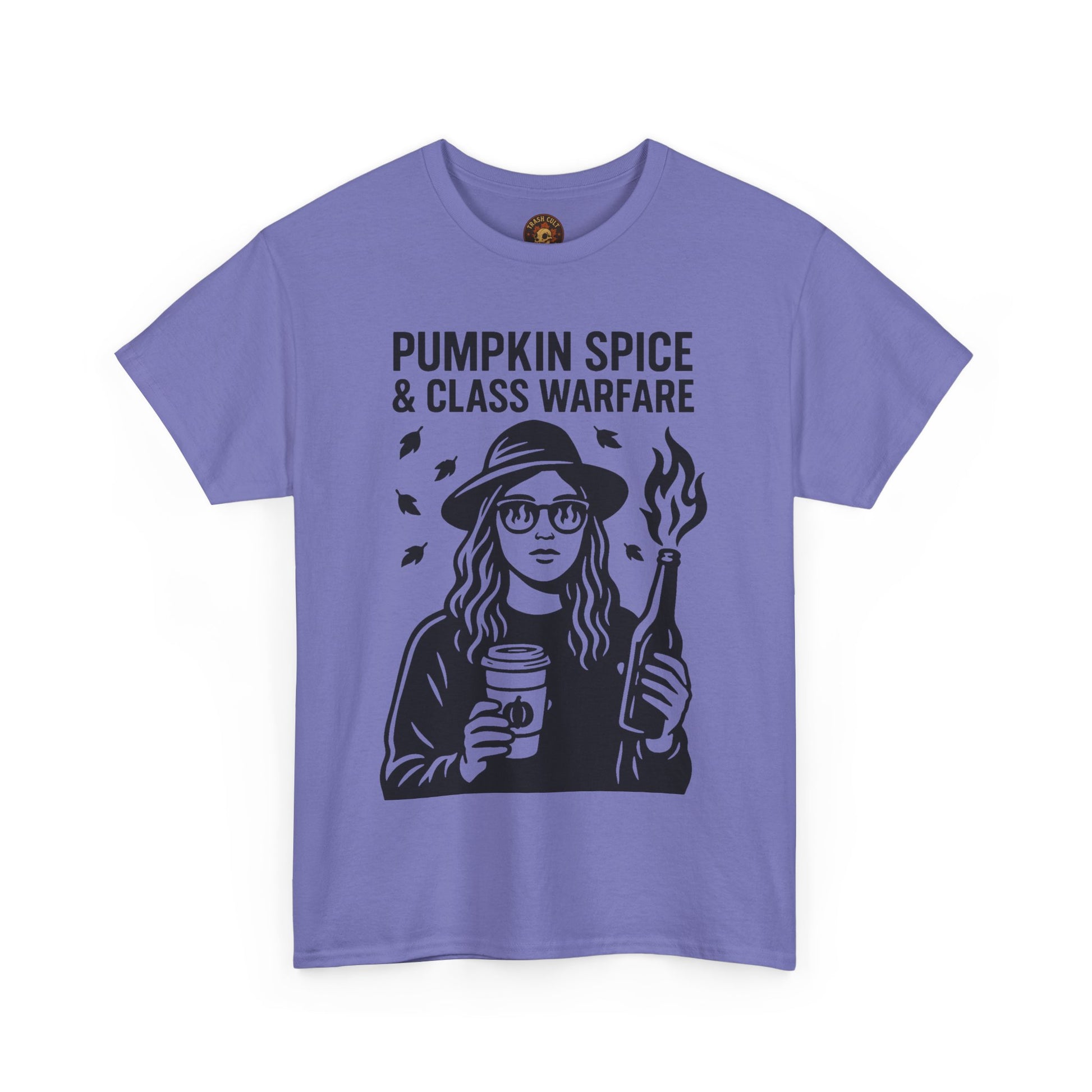 Pumpkin Spice & Class Warfare Shirt – Fall Riot Girl Graphic Tee – Fall of Humanity Collection – Trash Cult Supply Co.