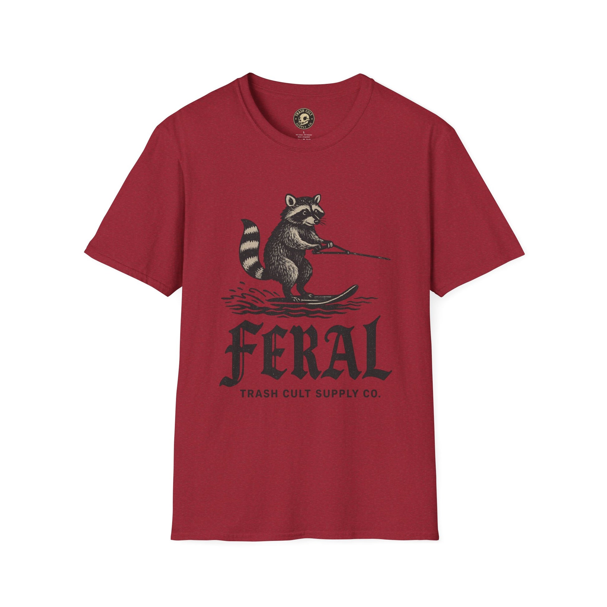 Feral Water Skiing Raccoon Vintage Shirt – Trash Cult Supply Co. | Gildan 2000 Softstyle