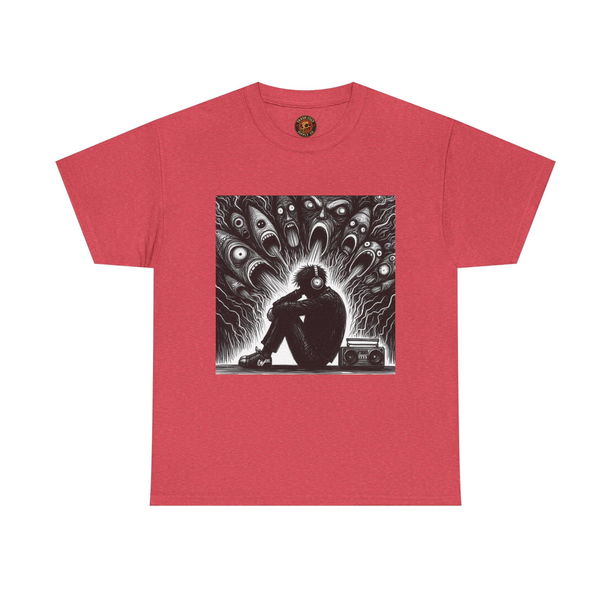 Xian Allen x Trash Cult Shirt – “Turn It Up Louder” | Screaming Chaos Headphones Tee
