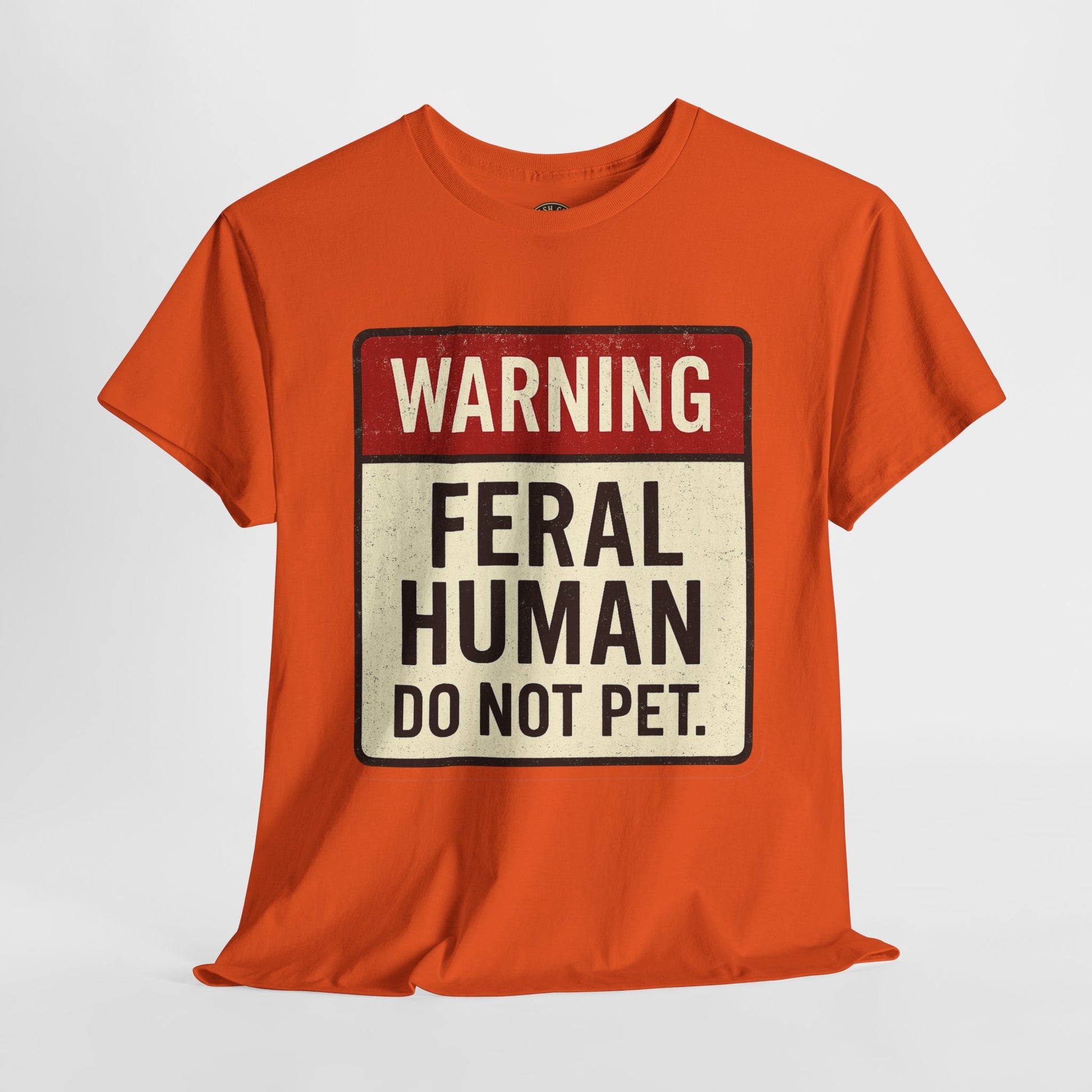 Warning Feral Human Tee: Unisex Humorous Cotton Shirt, Gift for Animal Lovers, Funny Tee, Unique Statement Apparel, Casual Wear, [...]