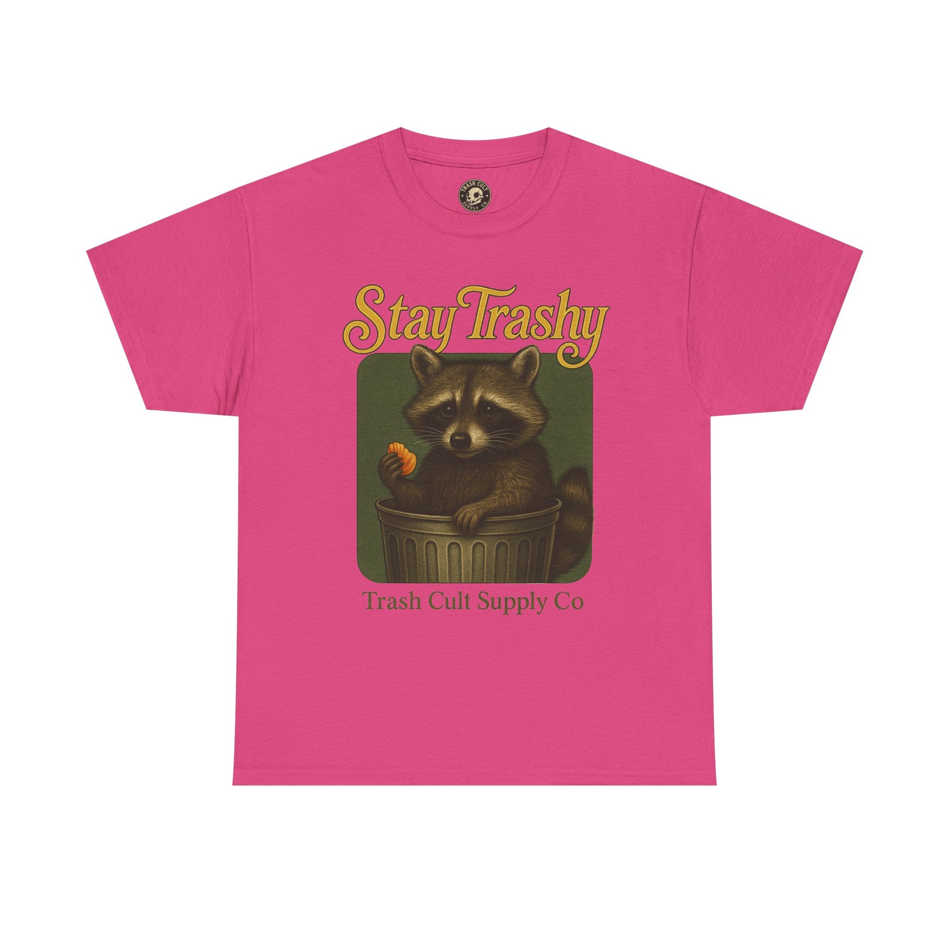 Stay Trashy Raccoon T-Shirt – Vintage-Style Cute Trash Panda | Trash Cult Supply Co | Gildan 5000