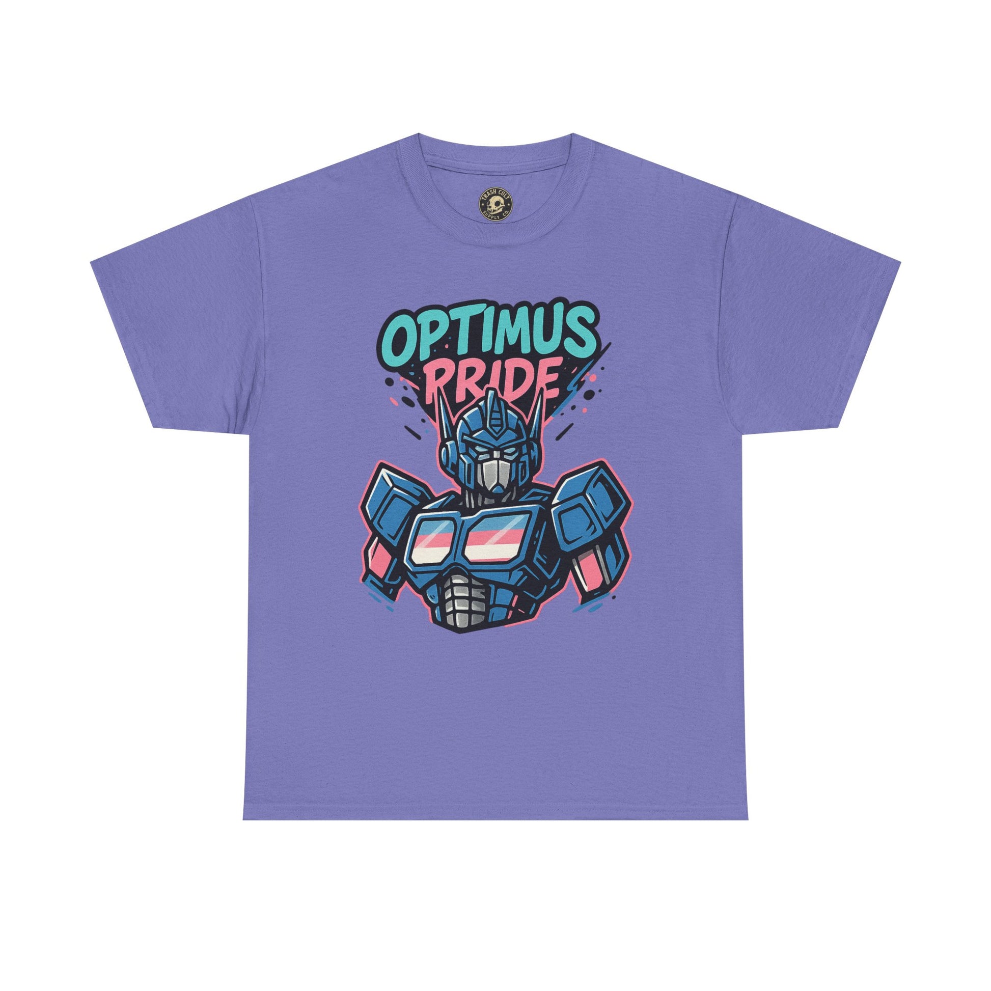 Optimus Pride T-Shirt – Trans Pride Robot Graphic Tee | Gildan 5000 Unisex Shirt