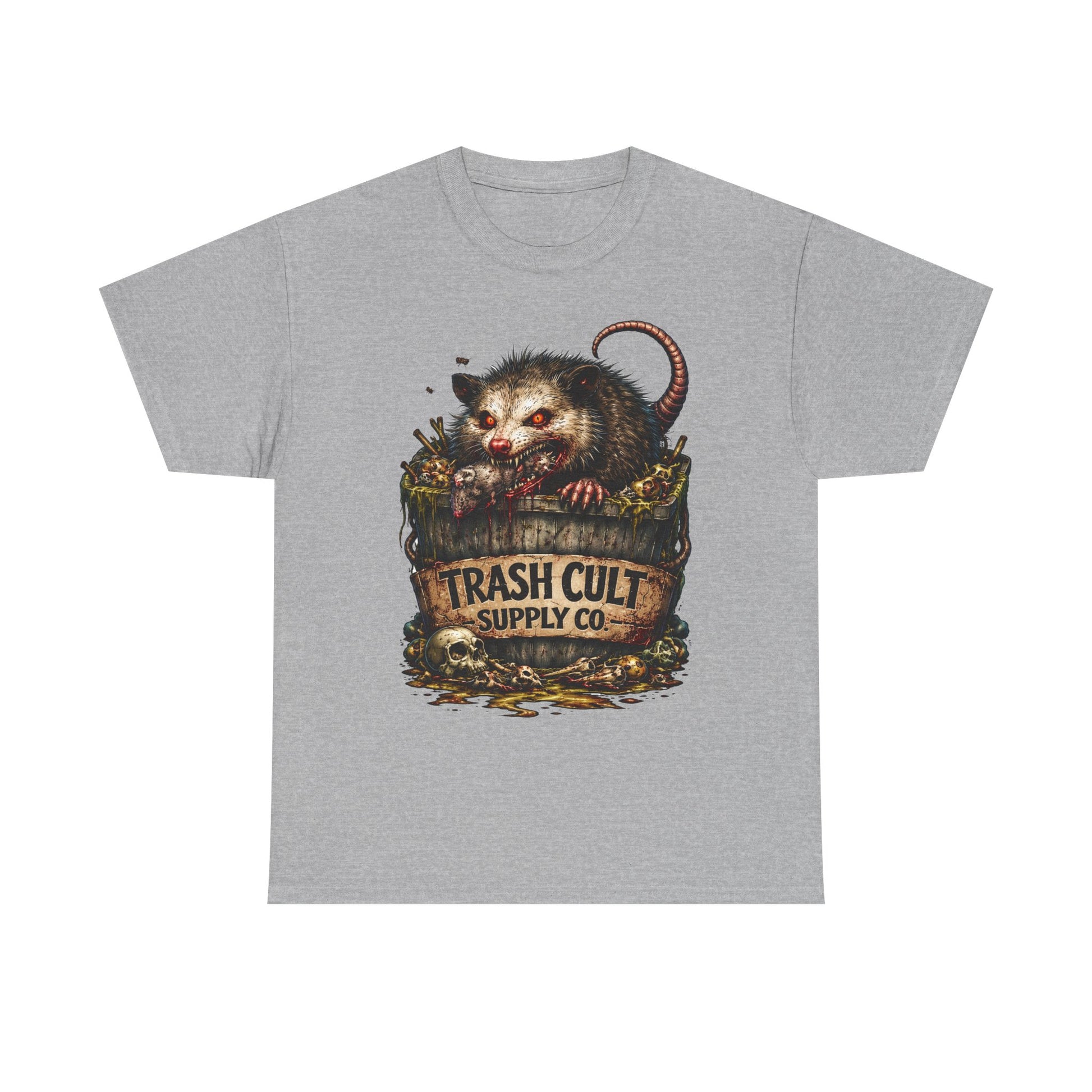 Opossum Trash Cult Tee — Vintage Grunge Wildlife Graphic T-Shirt