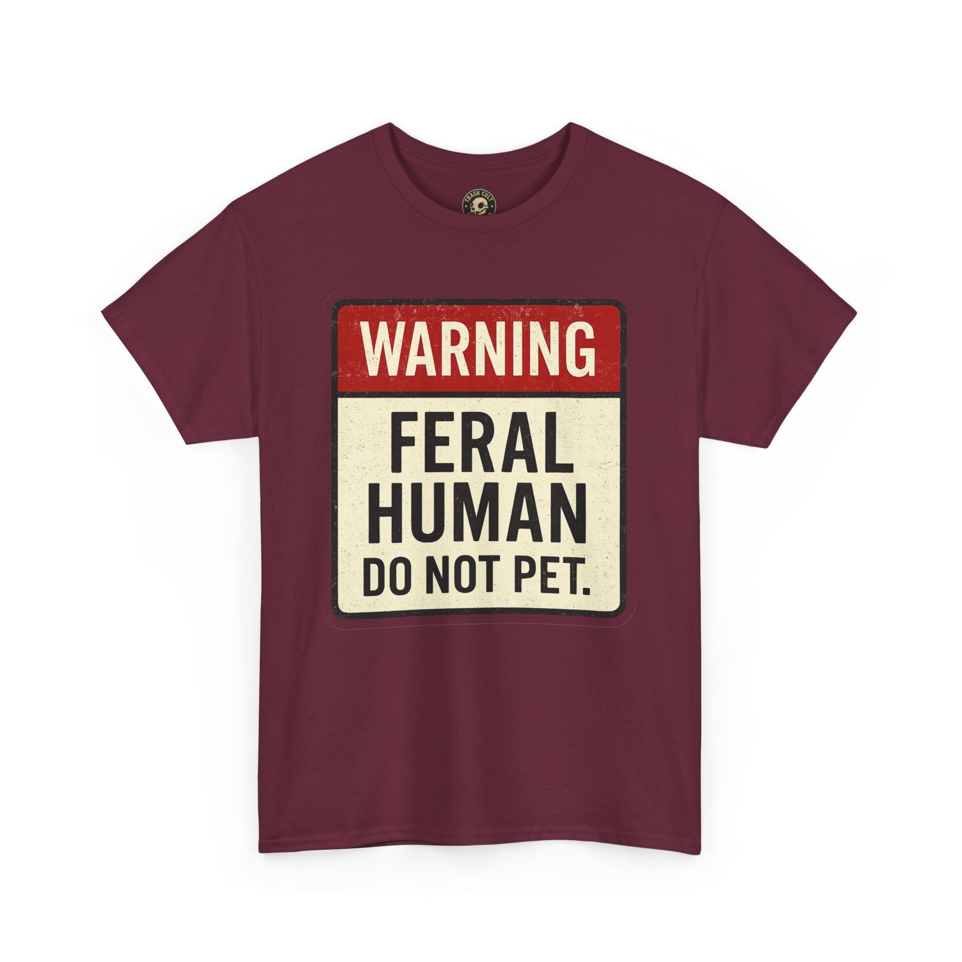 Warning Feral Human Tee: Unisex Humorous Cotton Shirt, Gift for Animal Lovers, Funny Tee, Unique Statement Apparel, Casual Wear, [...]