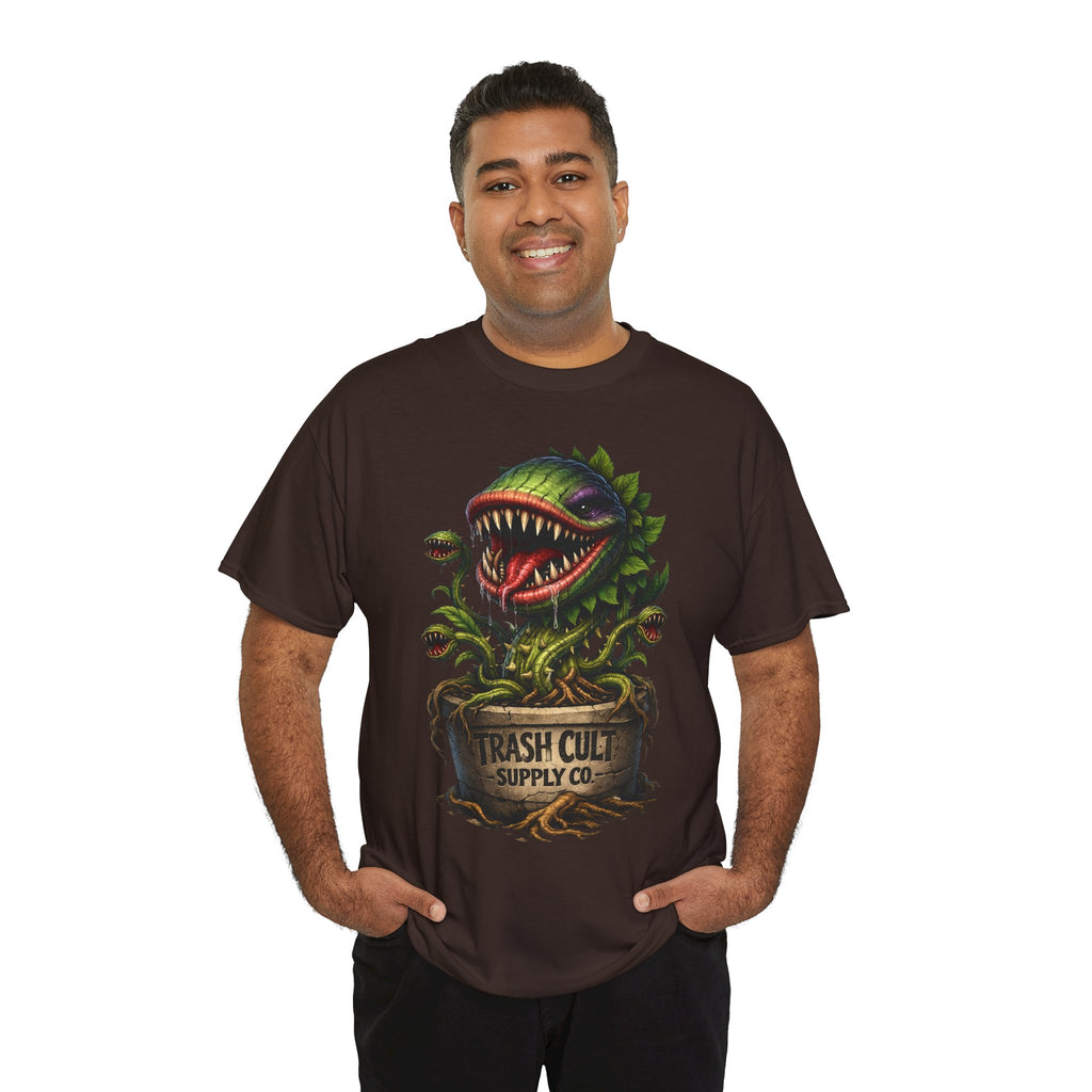Carnivorous Plant Graphic Tee — "Trash Cult Supply Co." Potted Monster Shirt