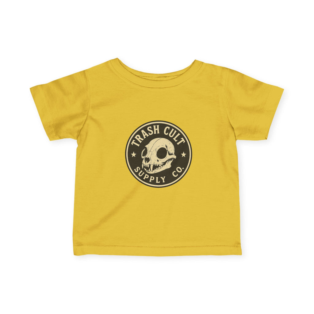 Trash Cult Skull Infant Tee, Baby T-Shirt, Unisex Baby Top, Cute Skull Baby Clothes, Edgy Infant Apparel, Trendy Newborn Gift