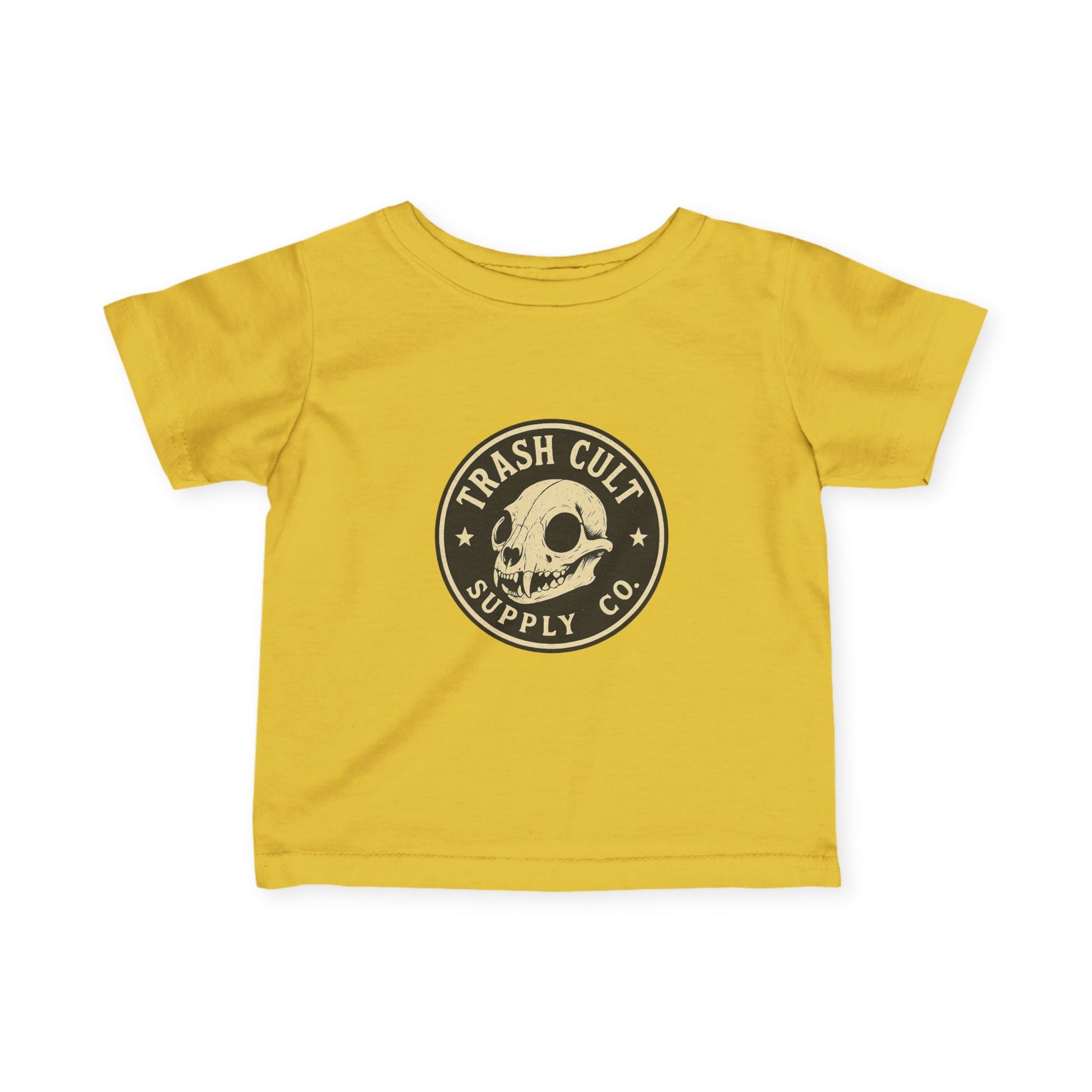 Trash Cult Skull Infant Tee, Baby T-Shirt, Unisex Baby Top, Cute Skull Baby Clothes, Edgy Infant Apparel, Trendy Newborn Gift