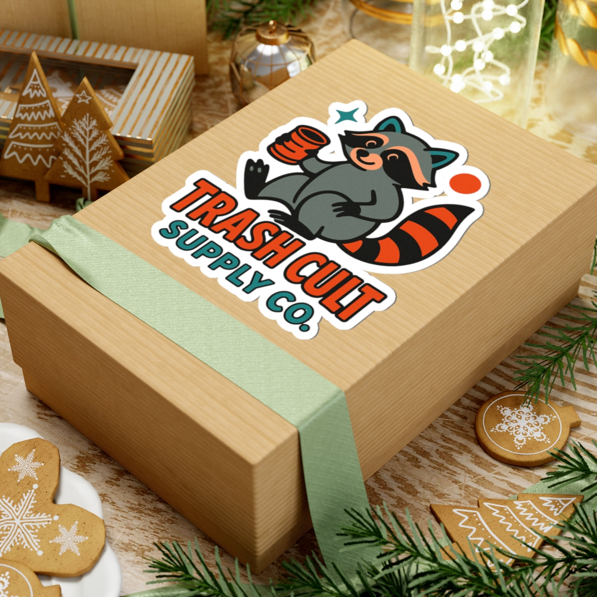 Trash Cult Raccoon Stickers - Cute Vinyl Decals for Laptops, Journals, Water Bottles, Party Favors, Gifts