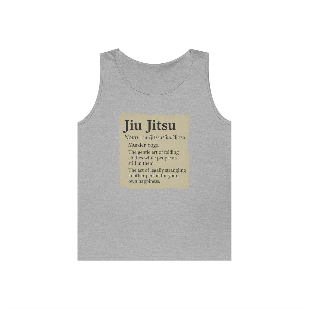 Jiu Jitsu Definition Tank Top | Unisex Heavy Cotton Tank | Martial Arts Apparel, Workout Gear, Fitness Gift, Summer Wear