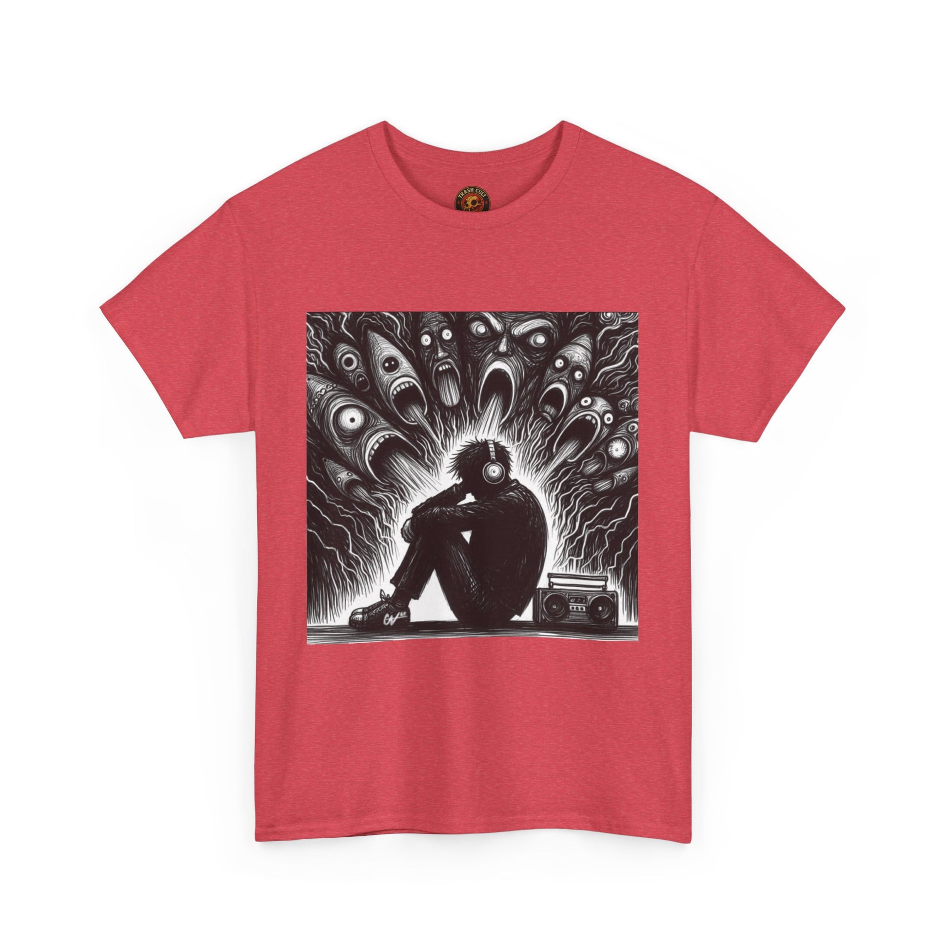 Xian Allen x Trash Cult Shirt – “Turn It Up Louder” | Screaming Chaos Headphones Tee