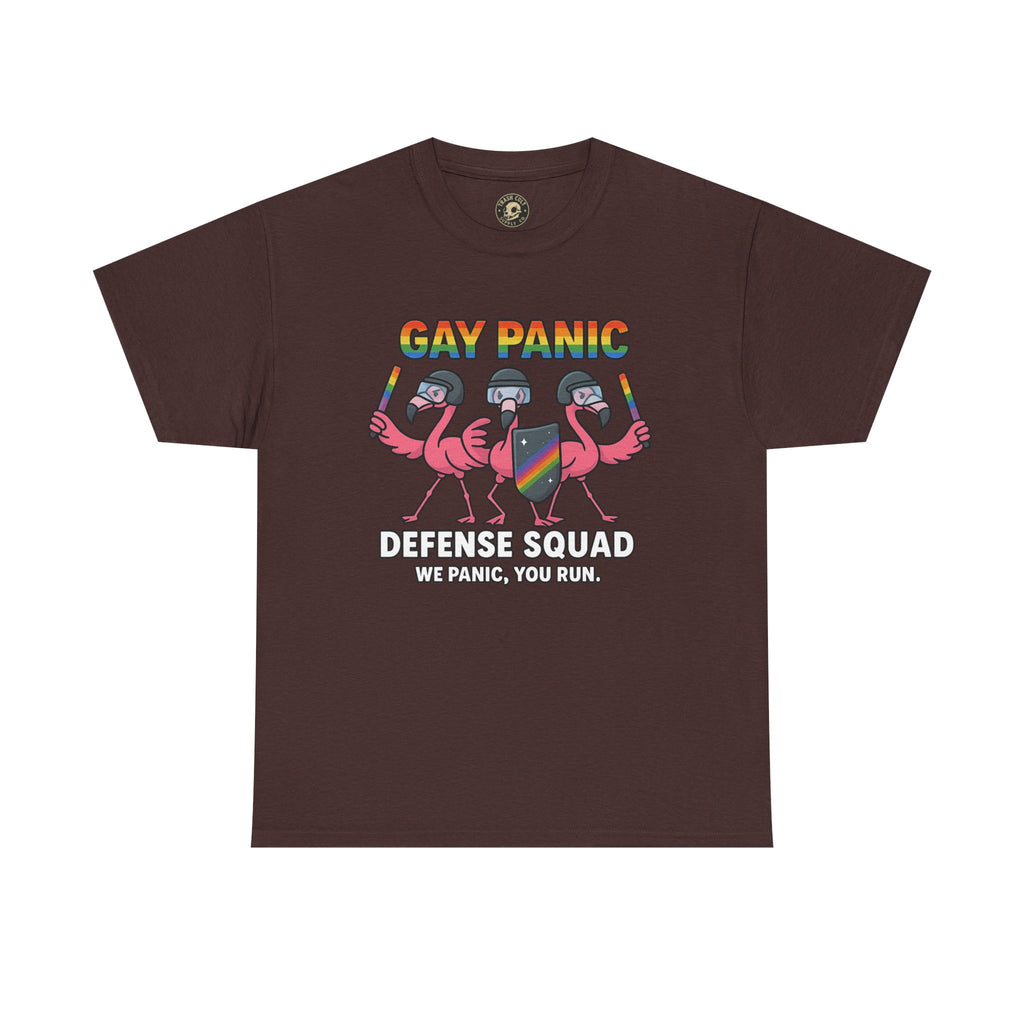Gay Panic Defense Squad Unisex Heavy Cotton Tee, LGBTQ Pride Tee, Funny Graphic Shirt, Gift for Friends, Summer Fashion