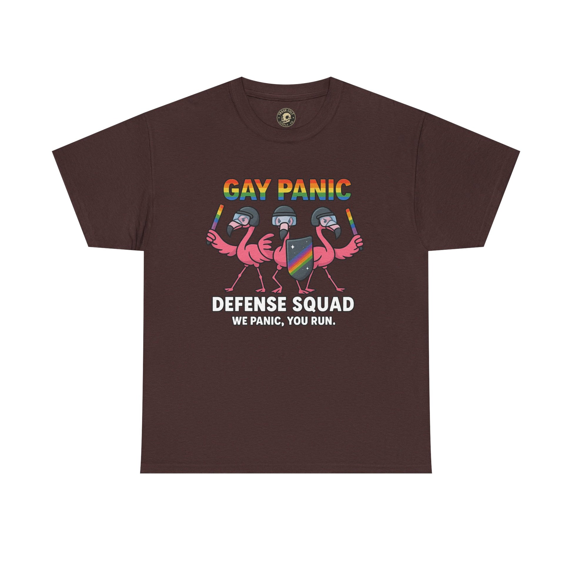 Gay Panic Defense Squad Unisex Heavy Cotton Tee, LGBTQ Pride Tee, Funny Graphic Shirt, Gift for Friends, Summer Fashion