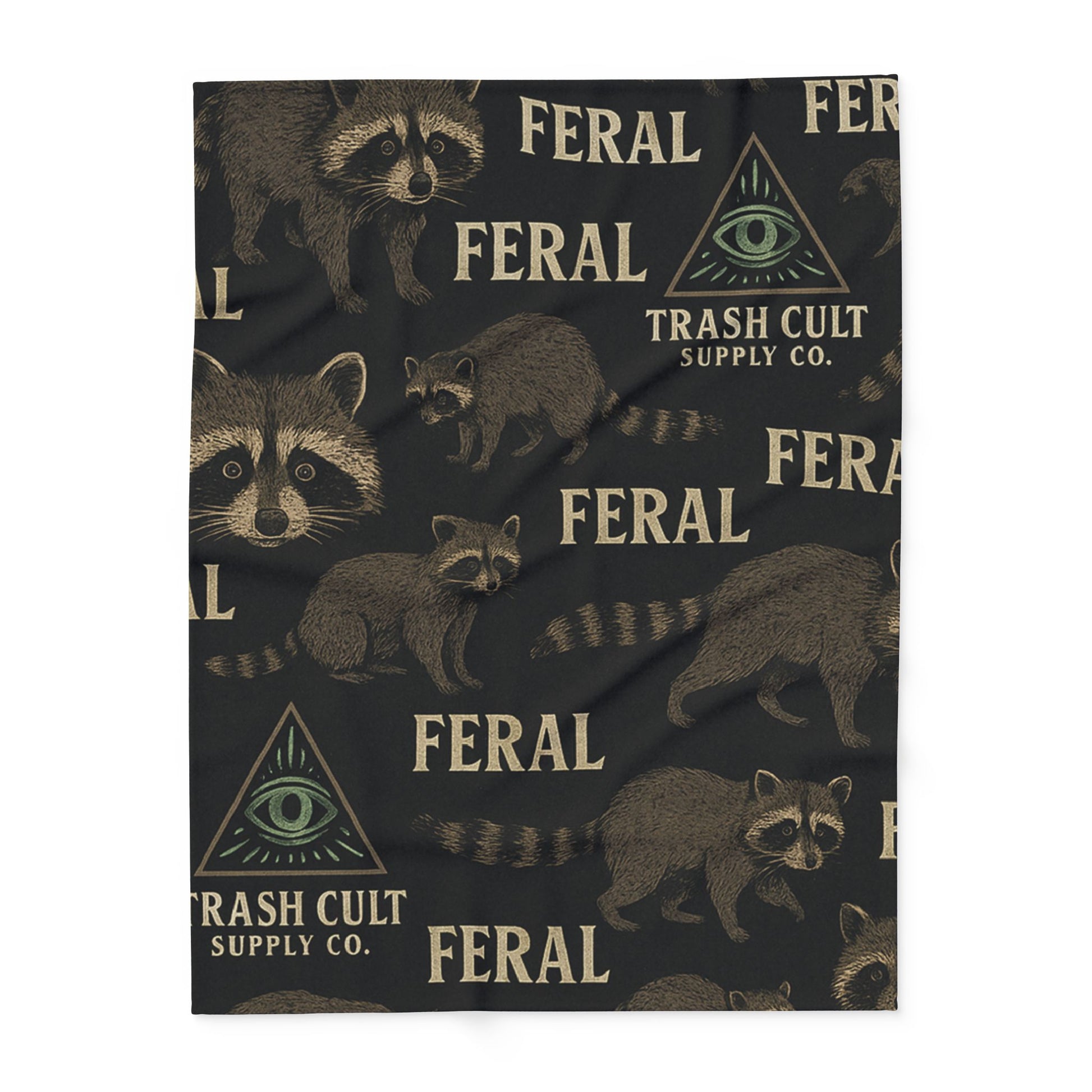 Feral Raccoon Arctic Fleece Blanket, Cozy Wildlife Blanket, Unique Gift for Animal Lovers, Soft Throw for Home Decor, Perfect for Camping