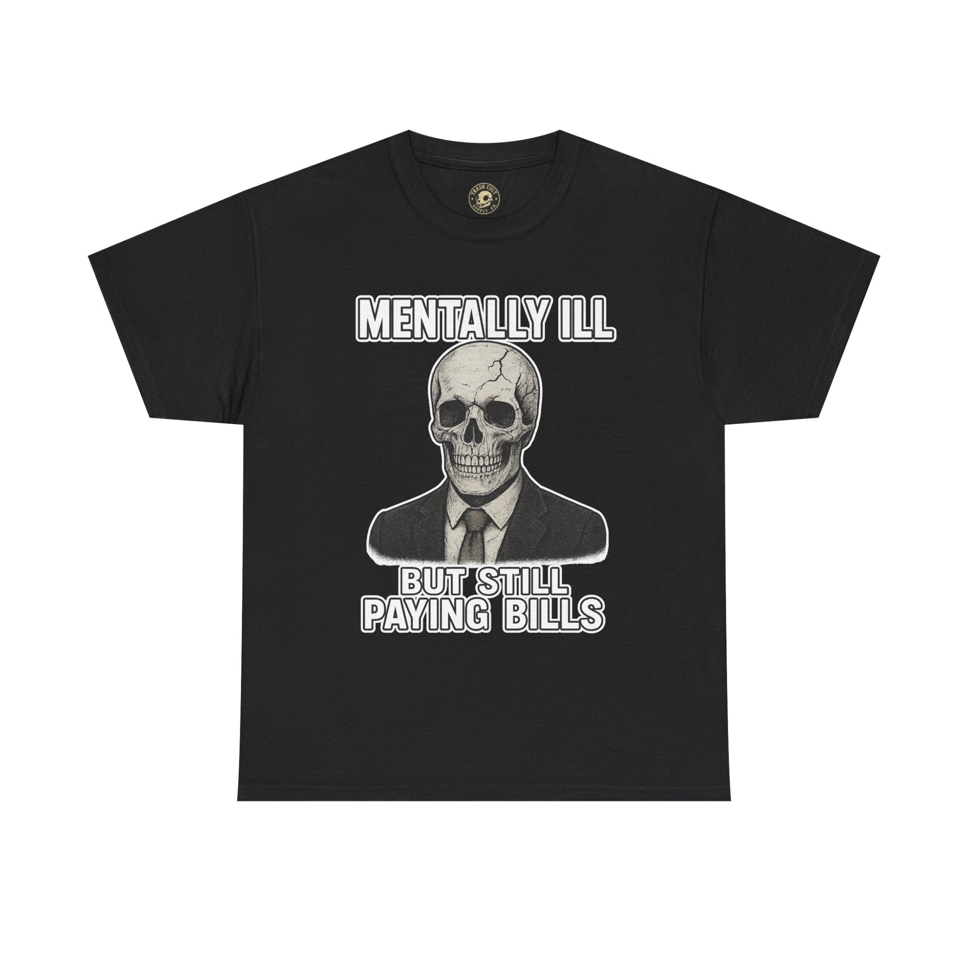 Mental Health Awareness Tee, Unisex Skull Shirt, Funny Graphic Tee, Quirky Casual Wear, Gifts for Friends, Halloween Apparel