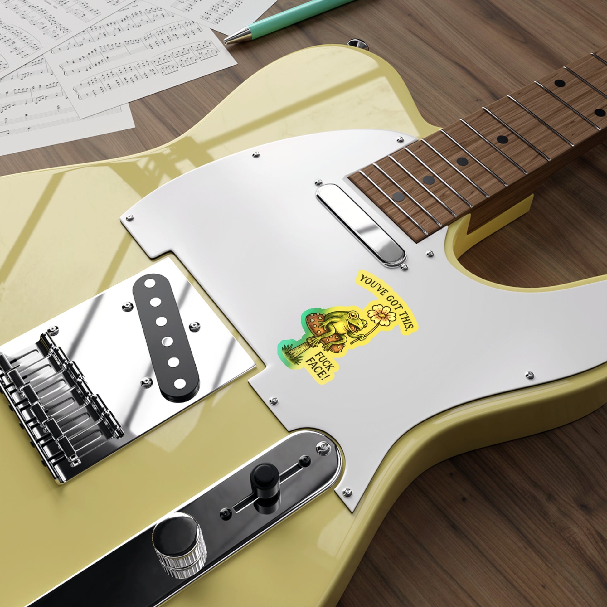 Motivational Holographic Frog Stickers - Fun Decals for Skateboards, Laptops, Water Bottles, Journals, Gift Ideas