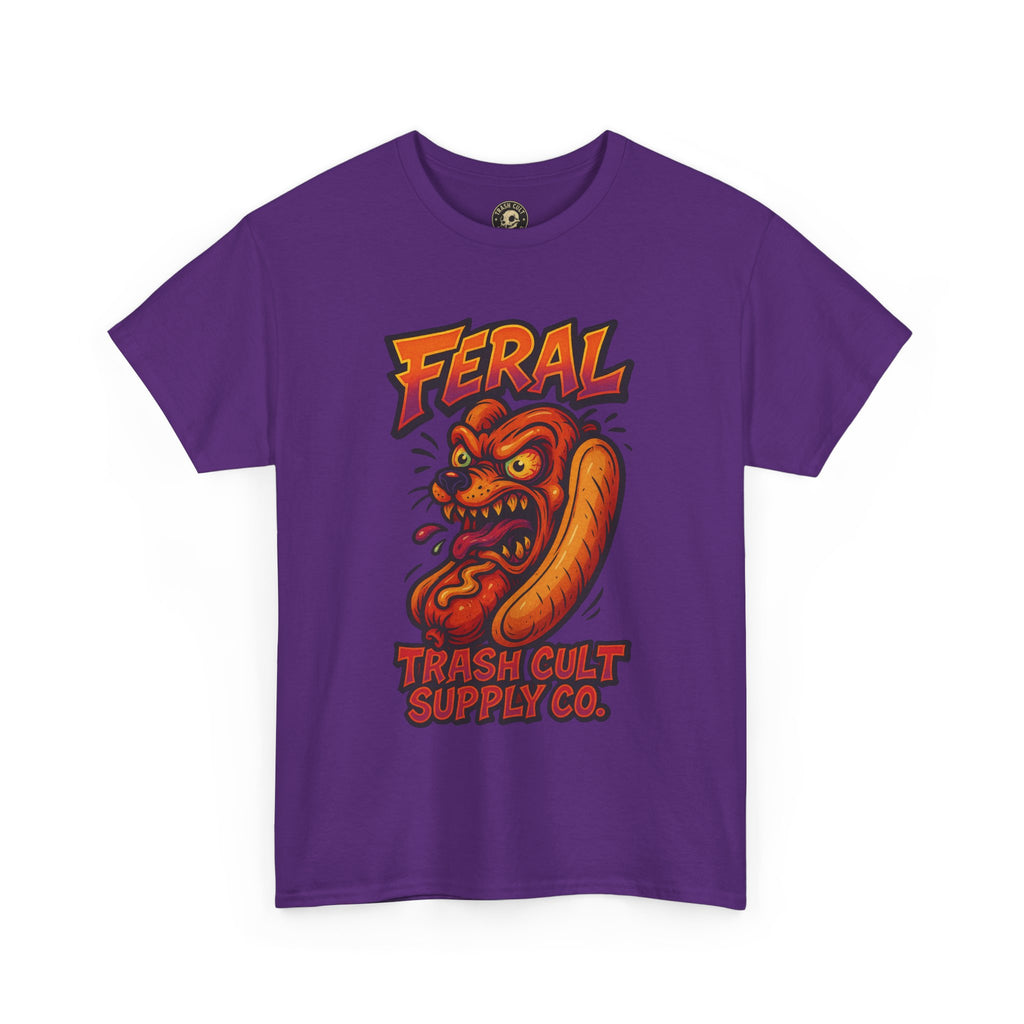 Feral Hot Dog Shirt – Bold Trashcore Art Tee | Trash Cult Supply Co | Gildan 5000 Unisex Fit